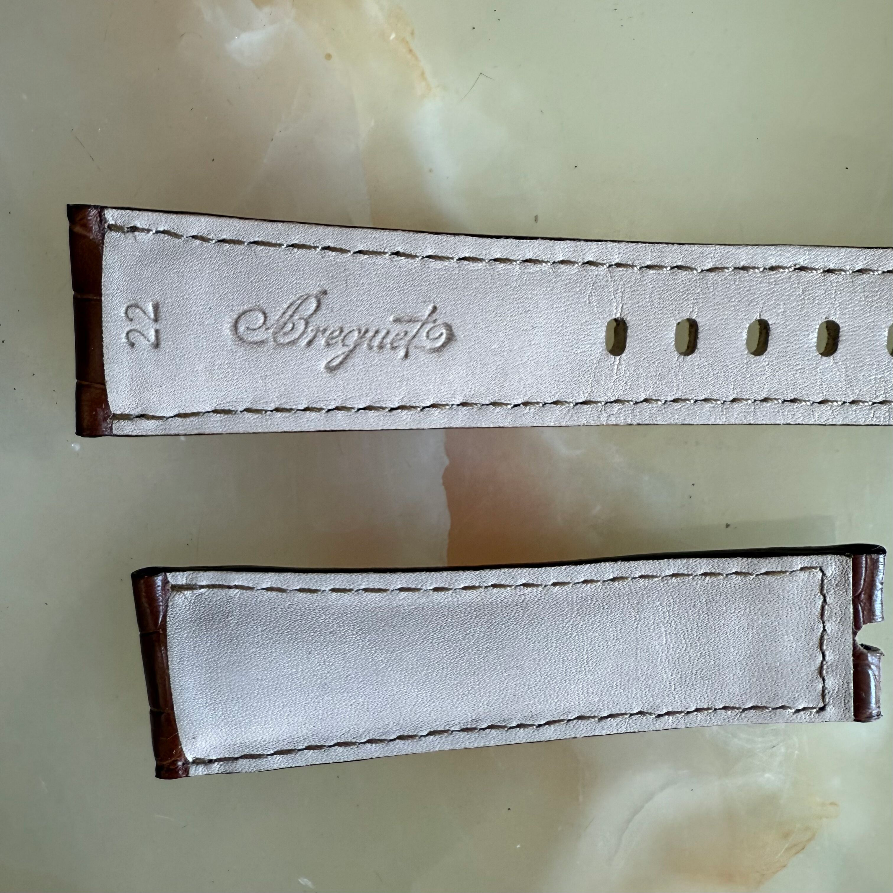 Authentic Breguet Brown Alligator Watch Strap Band 22mm