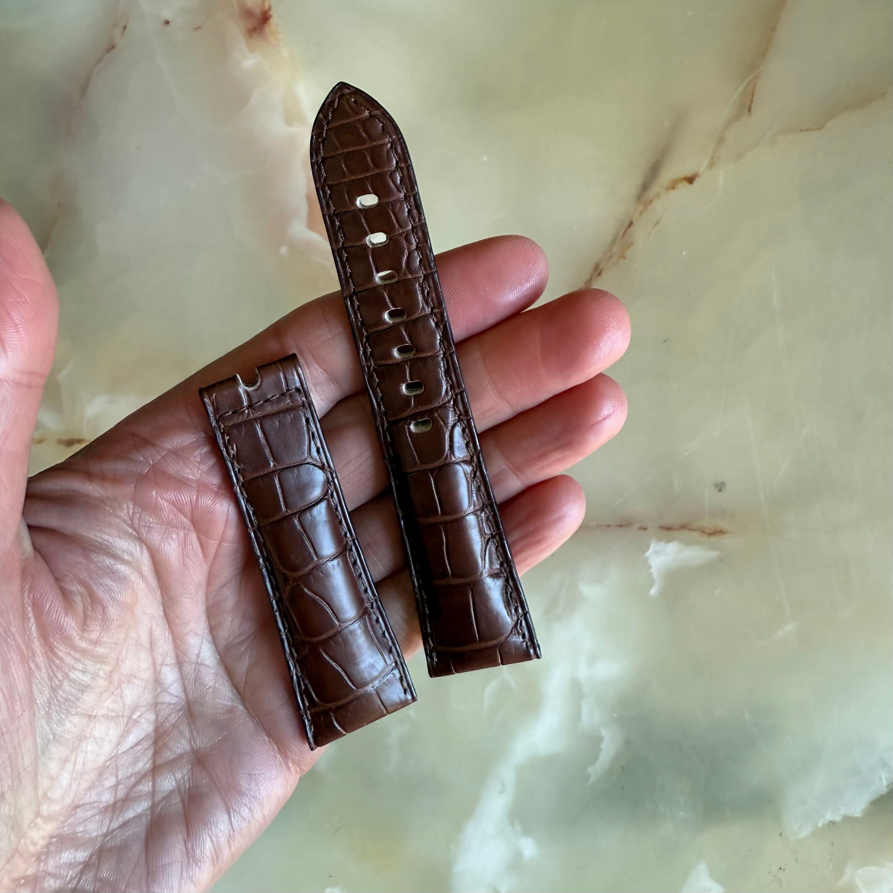 Authentic Breguet Brown Alligator Watch Strap Band 22mm