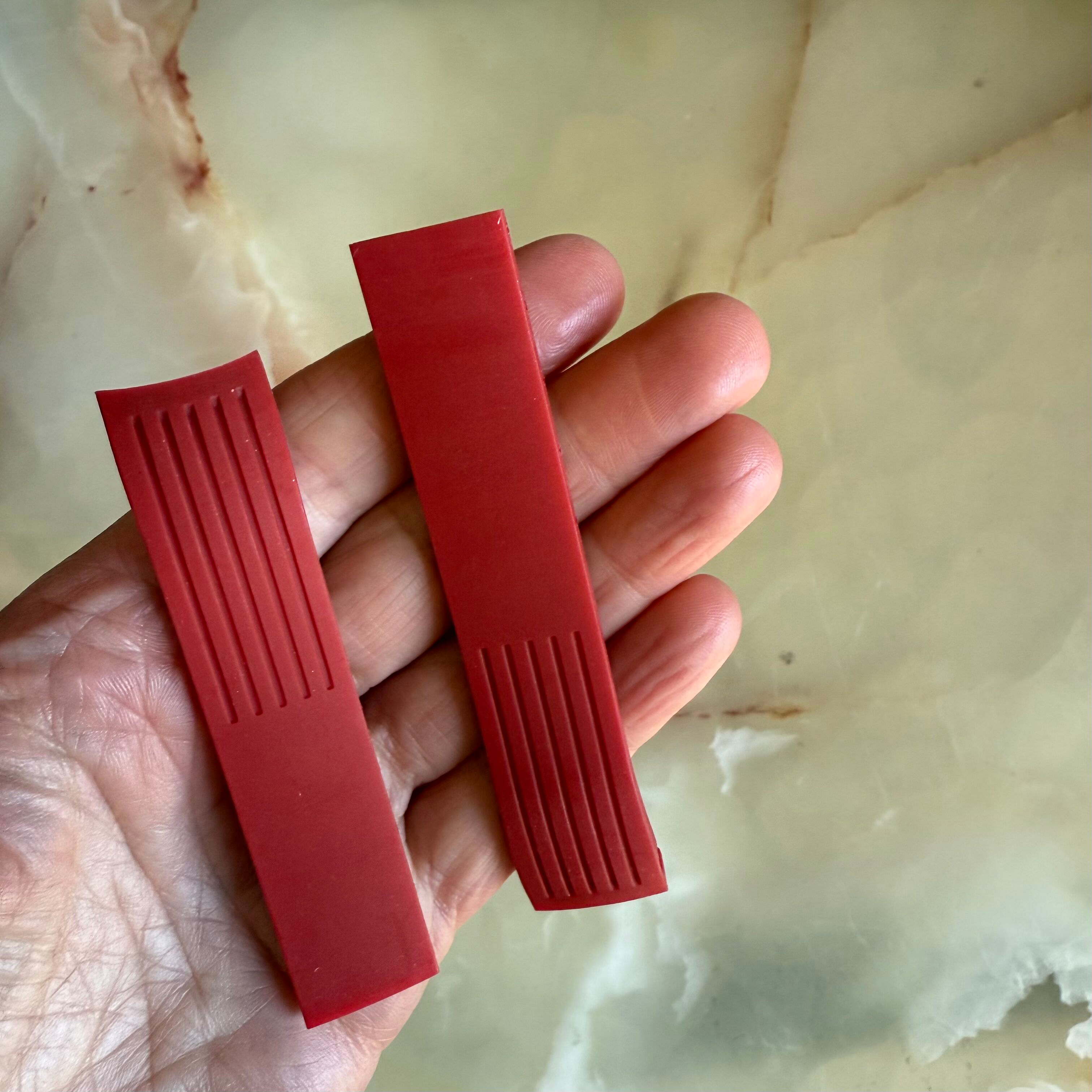 Authentic MIDO Red Rubber Watch Strap Band 19mm M610009173