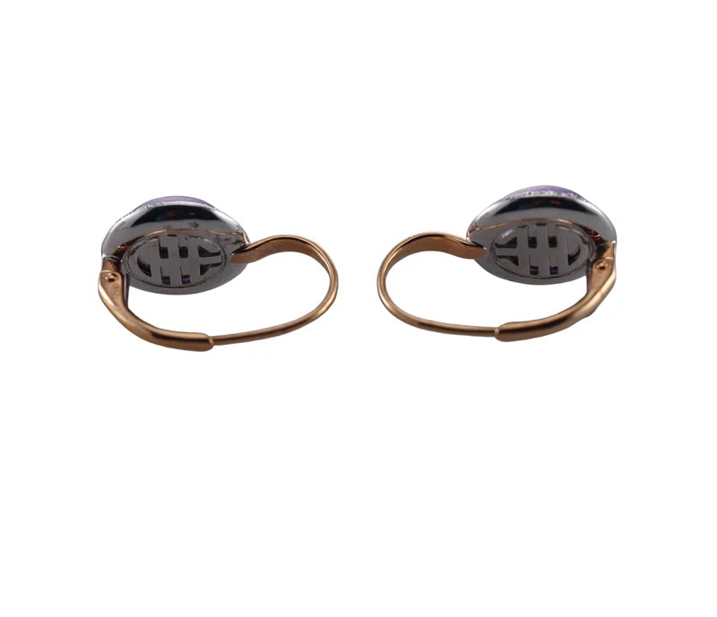 Mimi Milano Leela Lavender Jade Diamond 18k Gold Earrings