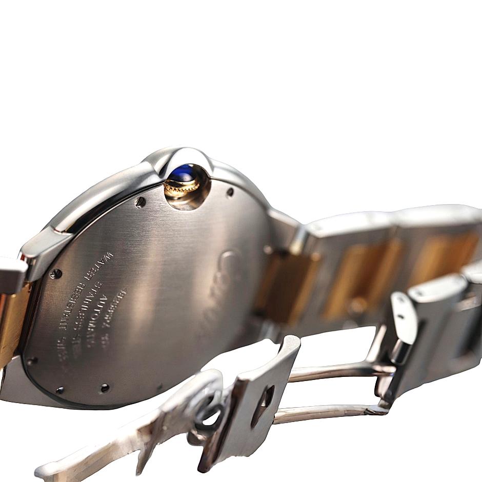Cartier Ballon Bleu 42 Gold Steel Automatic Watch W69009Z3
