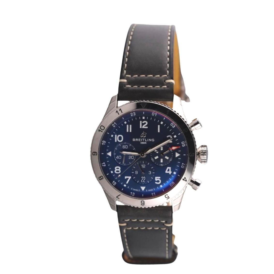 Breitling Super AVI B04 Chronograph GMT46 Navy Blue Dial Automatic Watch AB0445