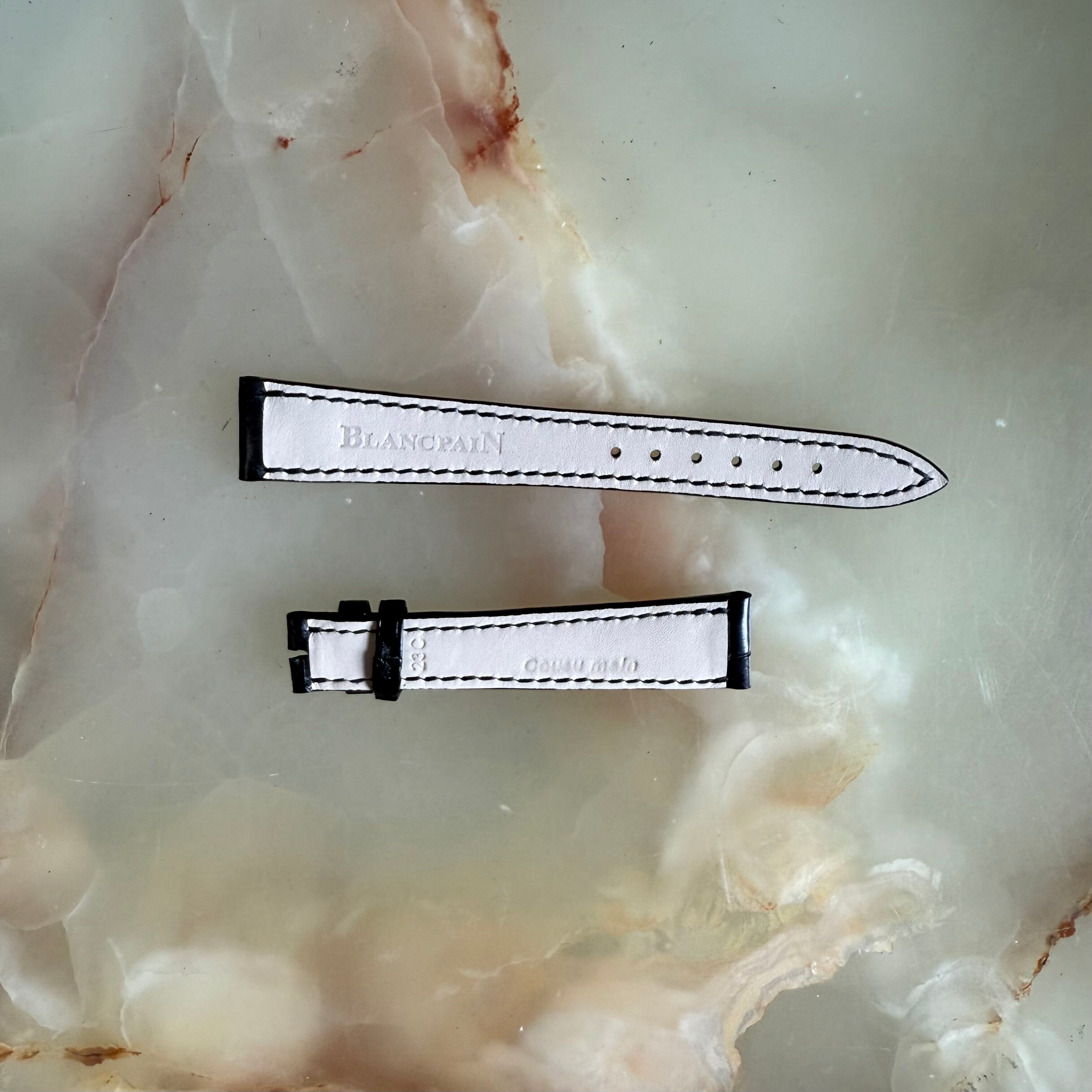 Authentic Blancpain Black Alligator Watch Strap Band 15mm