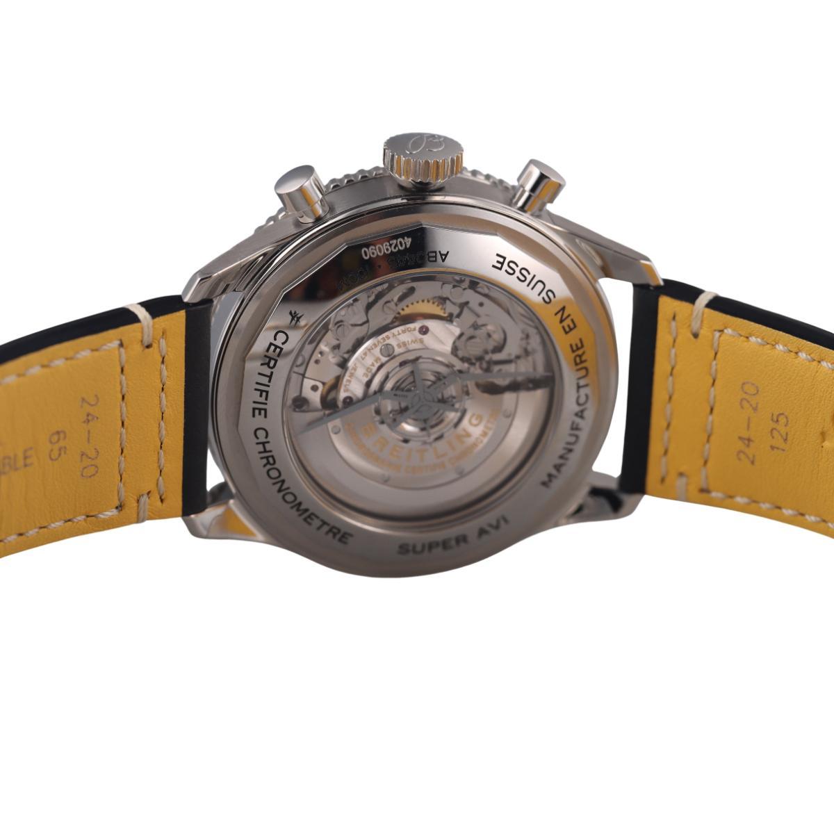 Breitling Super AVI B04 Chronograph GMT46 Navy Blue Dial Automatic Watch AB0445