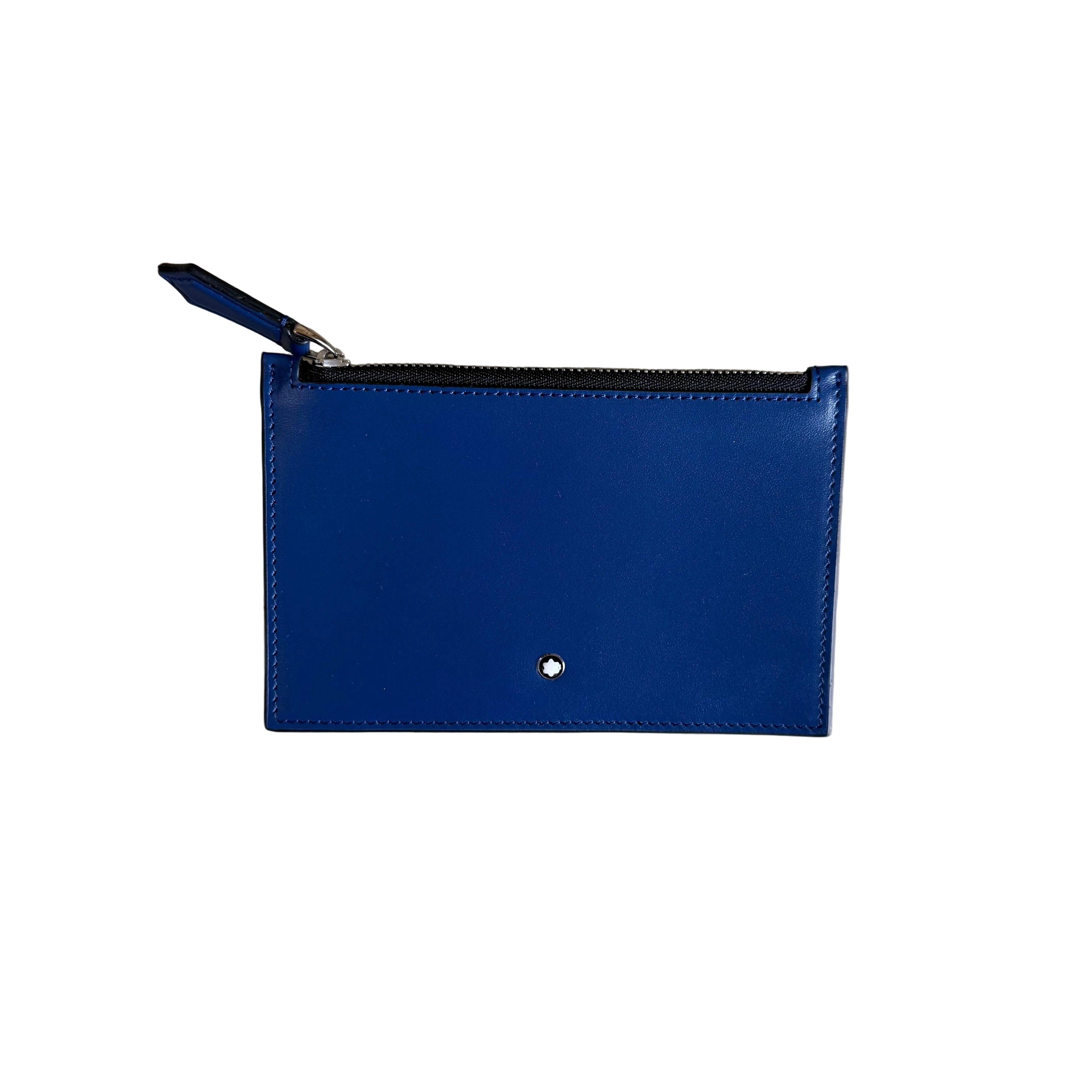 Montblanc Meisterstuck Blue Leather Zipper Card Holder 130453