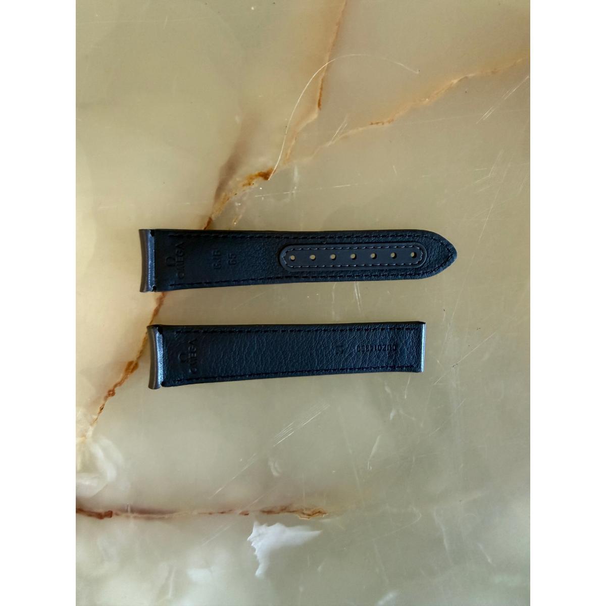 Authentic Omega Grey Leather Watch Strap Band 21mm CUZ014359
