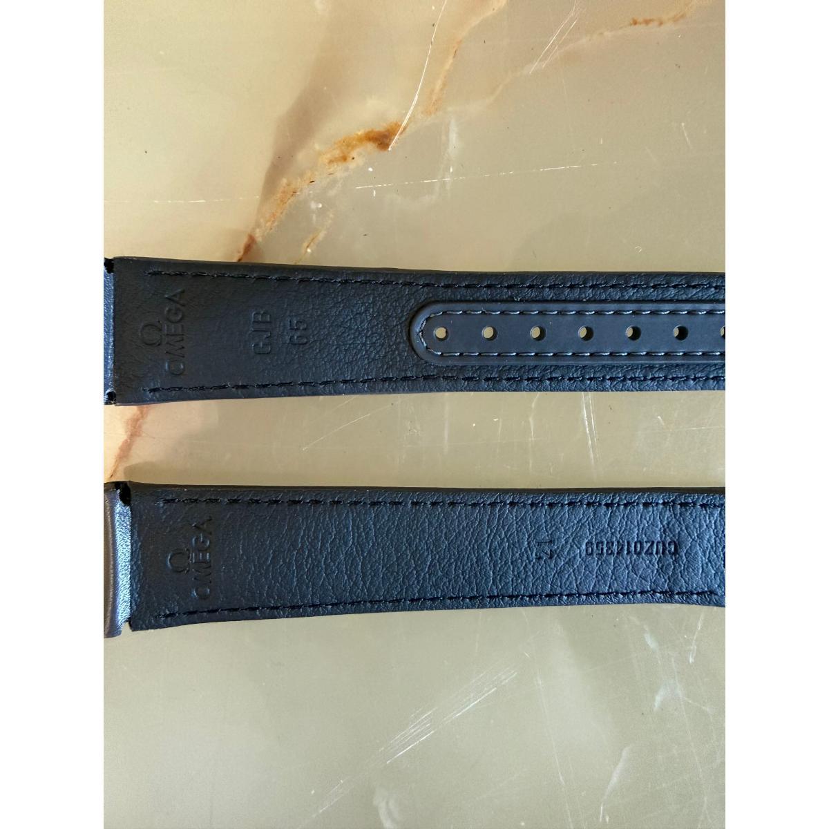 Authentic Omega Grey Leather Watch Strap Band 21mm CUZ014359