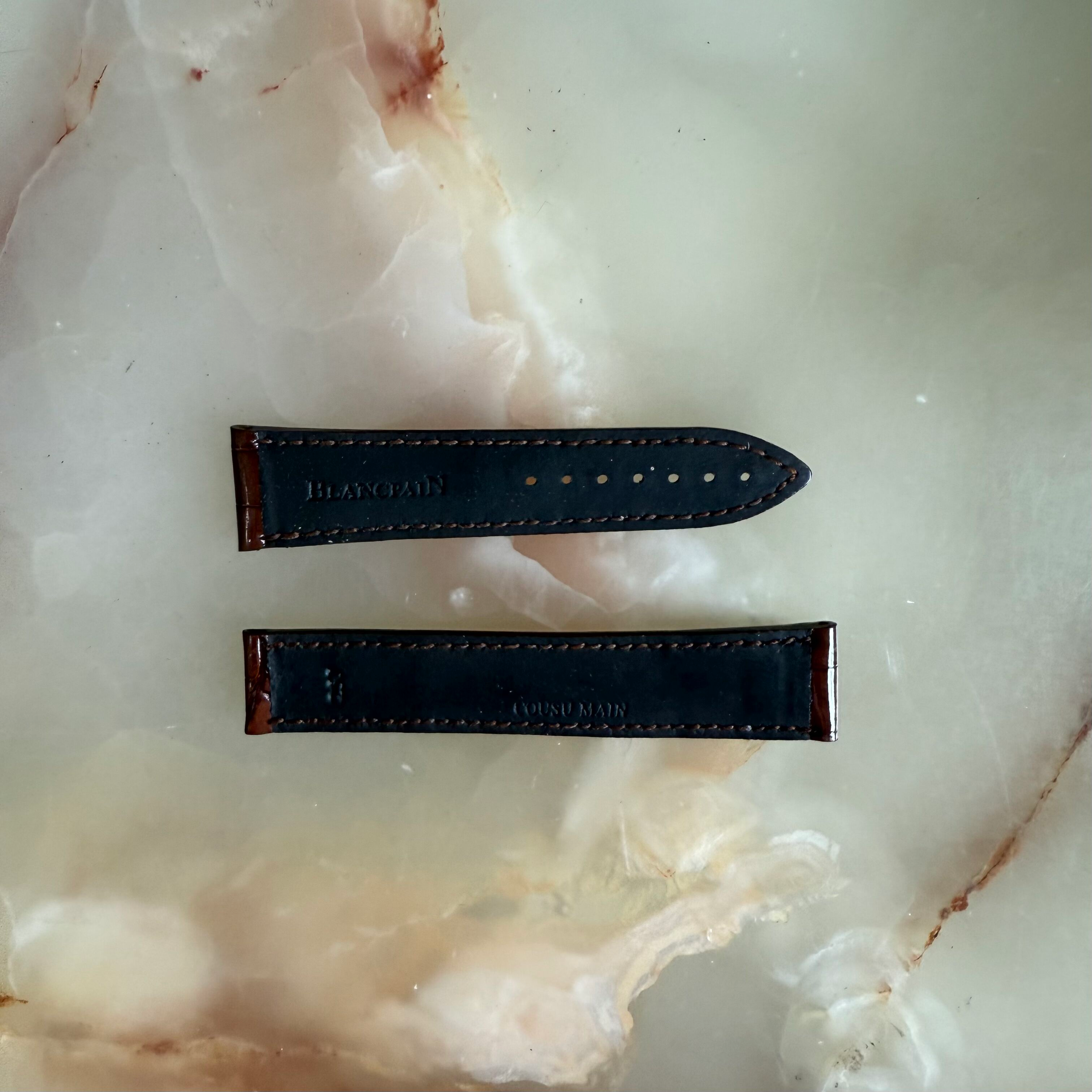 Authentic Blancpain Brown Alligator Watch Strap Band 18mm