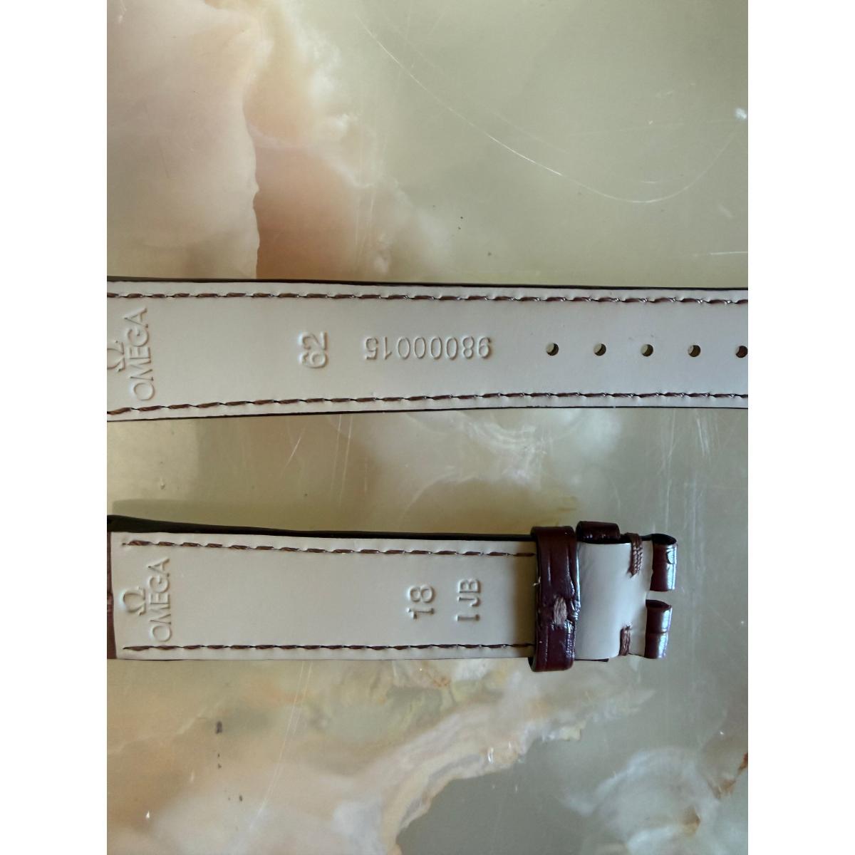 Authentic Omega Brown Crocodile Watch Strap Band 18mm 98000015