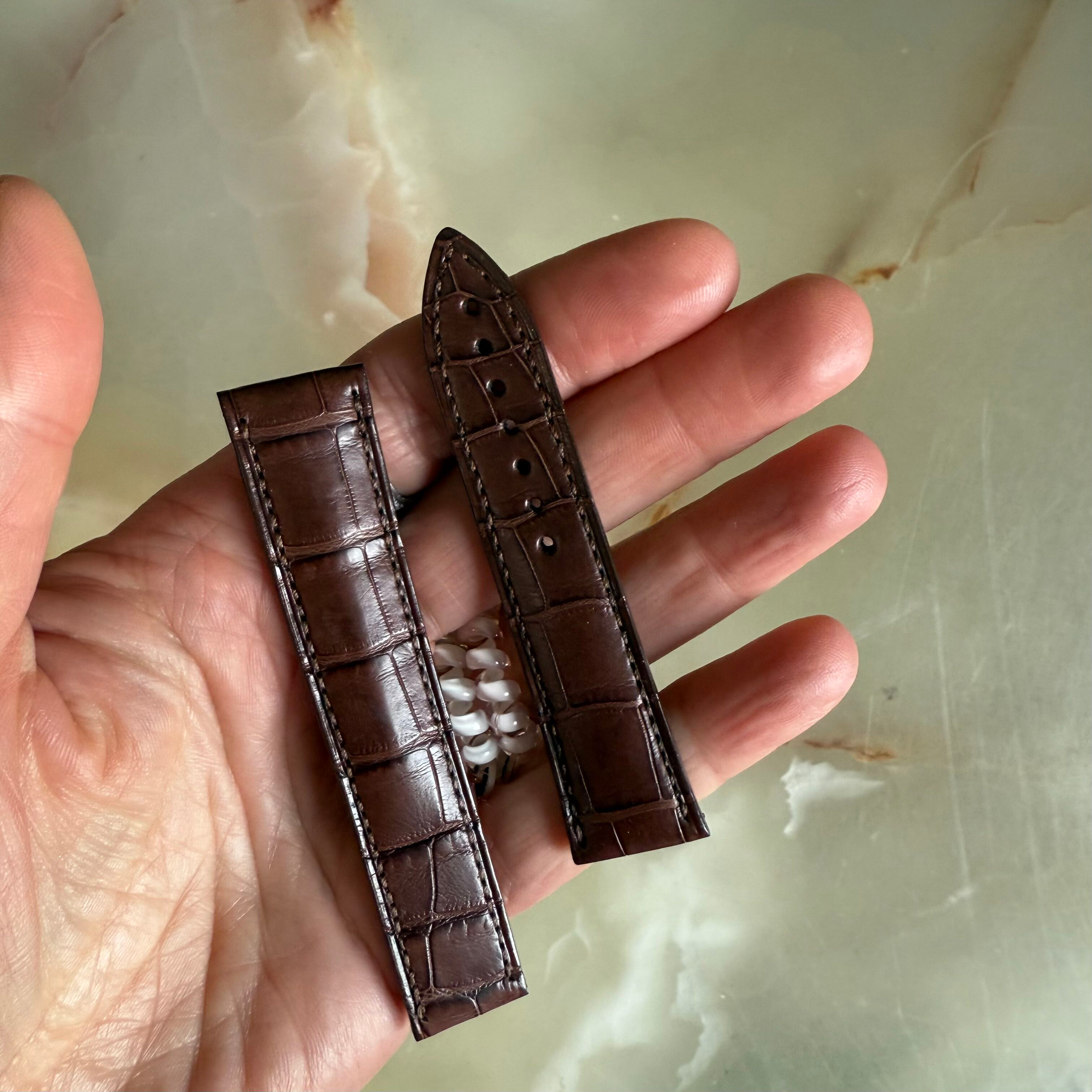 Authentic Blancpain Brown Alligator Watch Strap Band 18mm