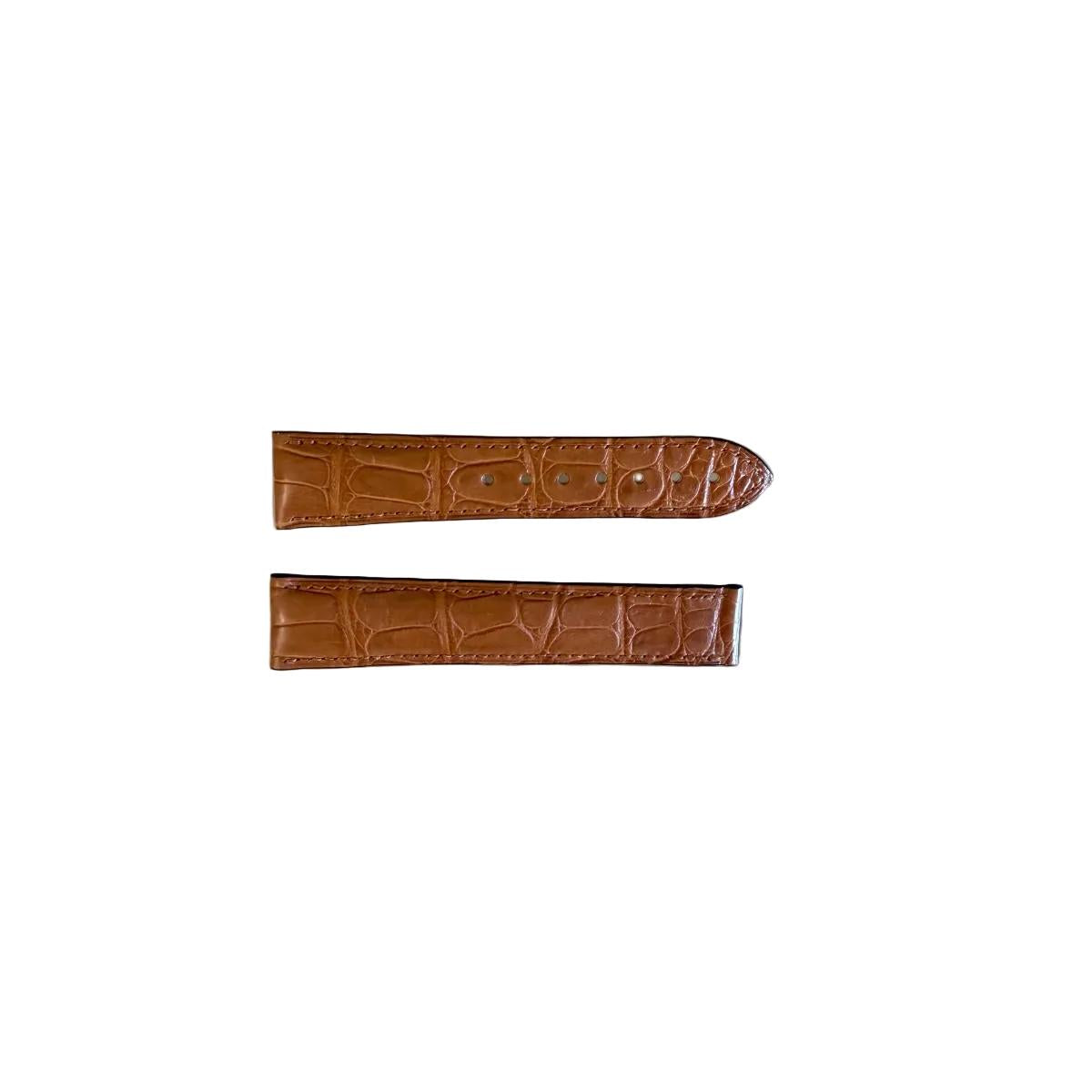 Authentic Omega Brown Crocodile Watch Strap Band 20mm 98000063