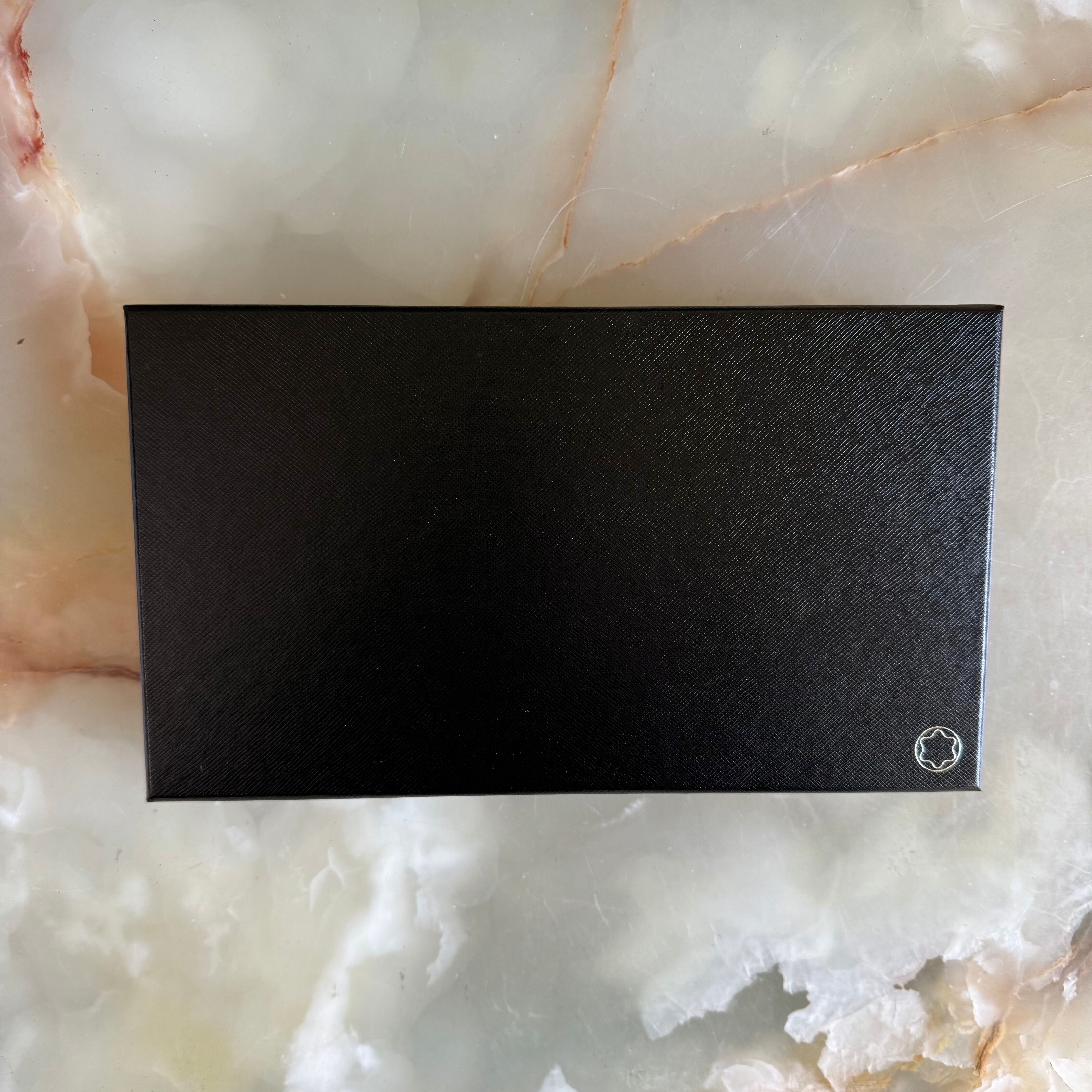 Montblanc Starisma Pamina Black Italian Woven Fabric Wallet w Flap & Coin Case 106081