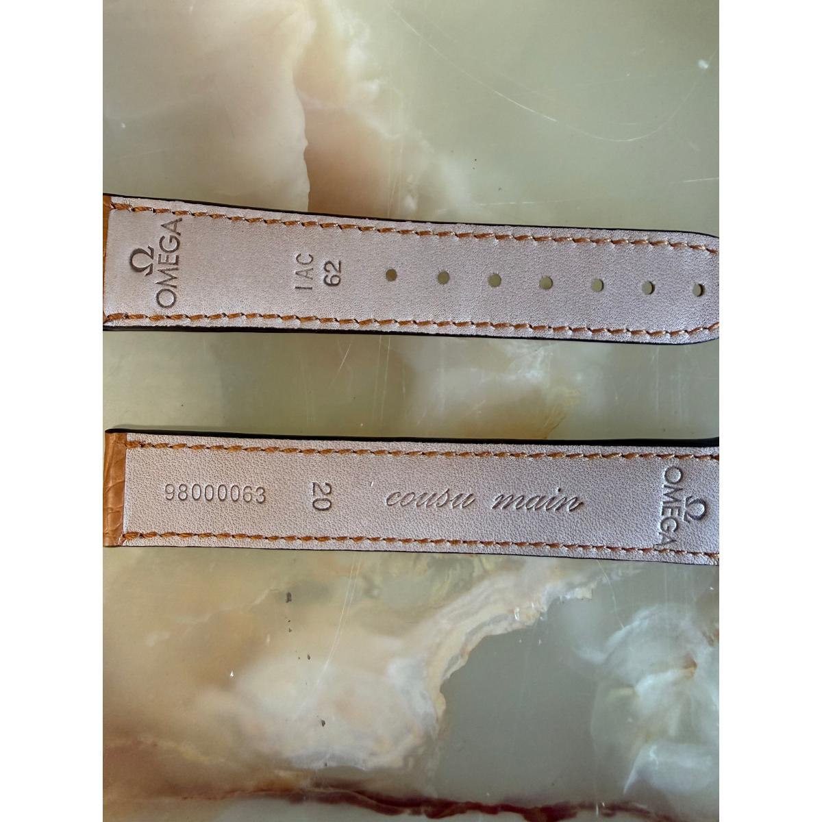 Authentic Omega Brown Crocodile Watch Strap Band 20mm 98000063