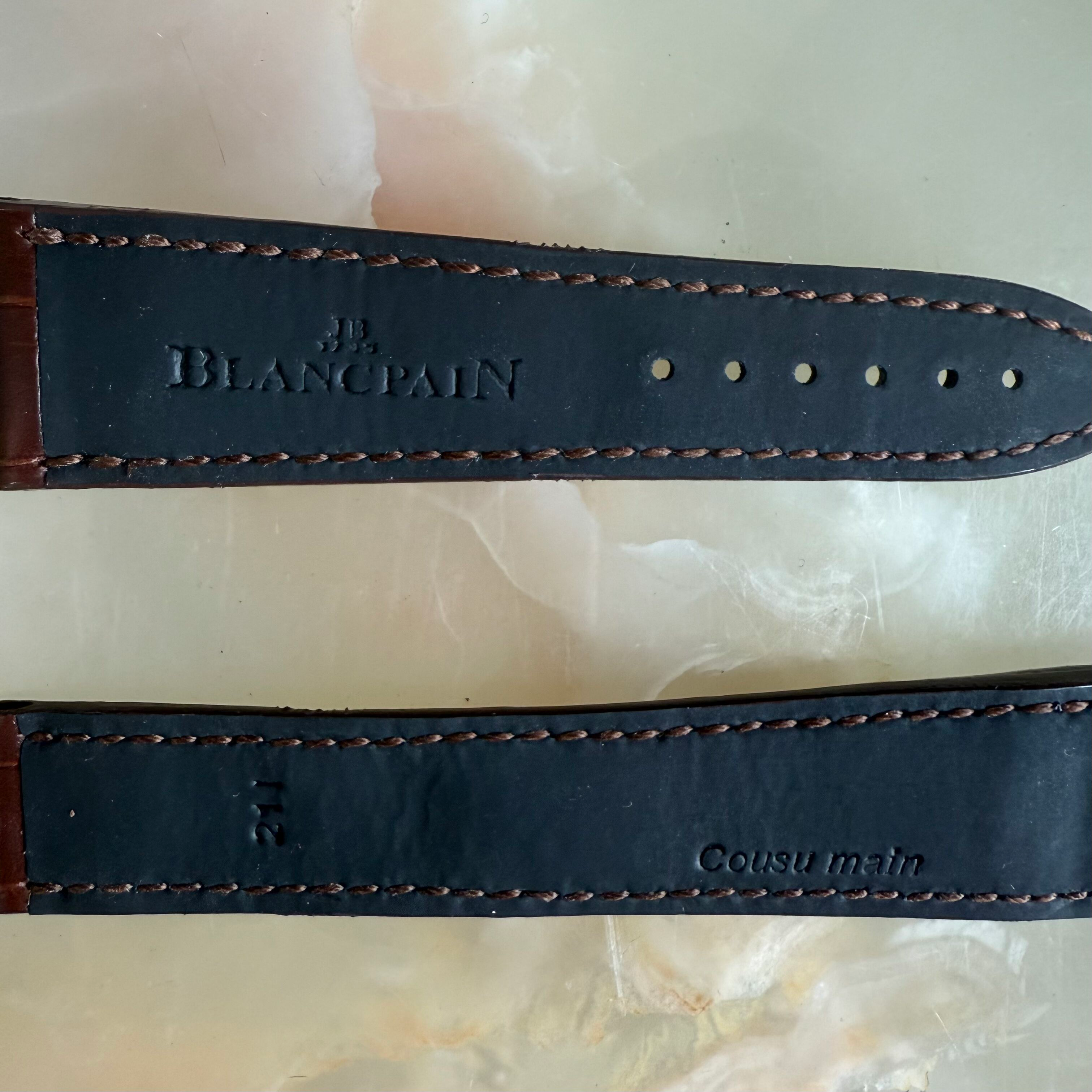 Authentic Blancpain Brown Alligator Watch Strap Band 20mm