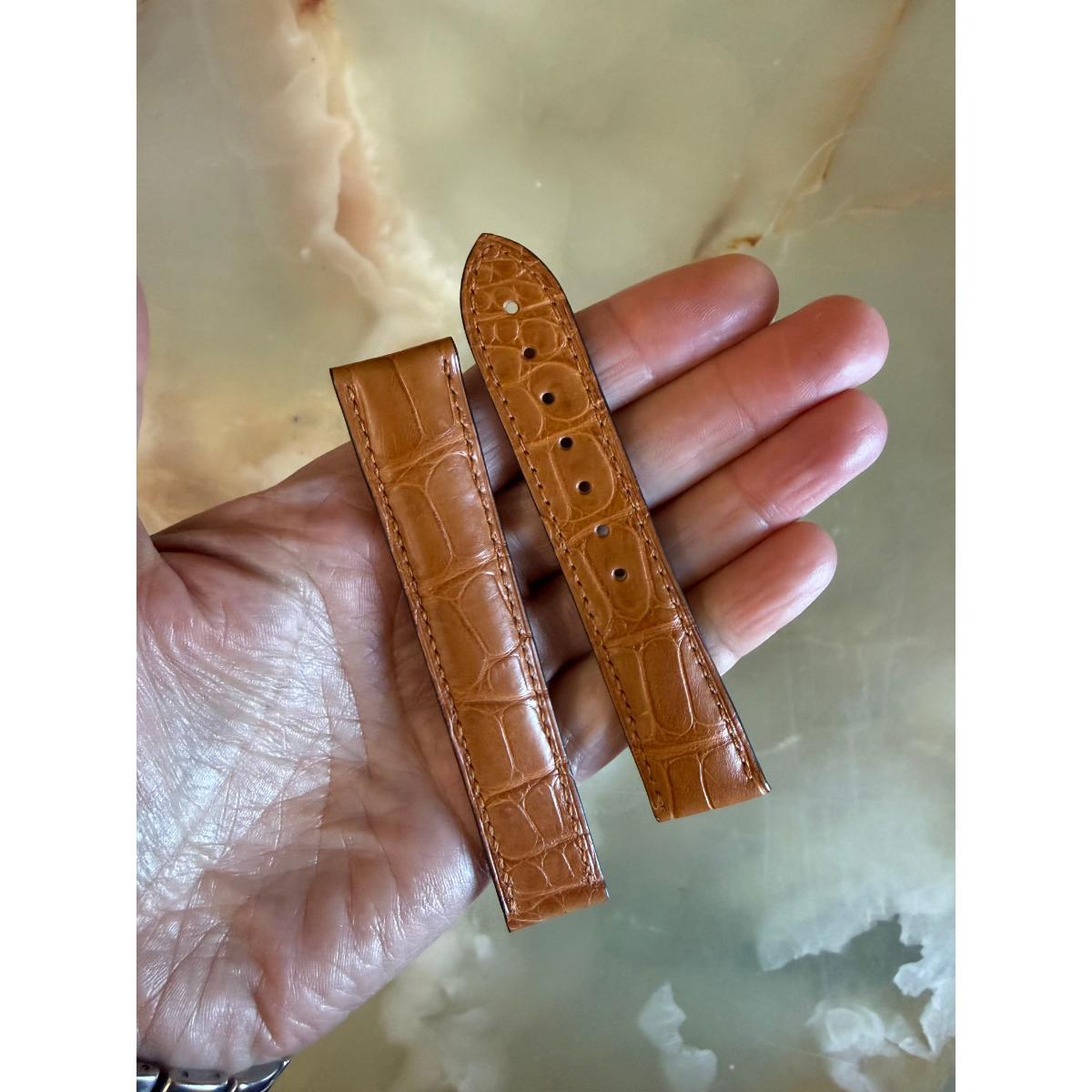 Authentic Omega Brown Crocodile Watch Strap Band 20mm 98000063