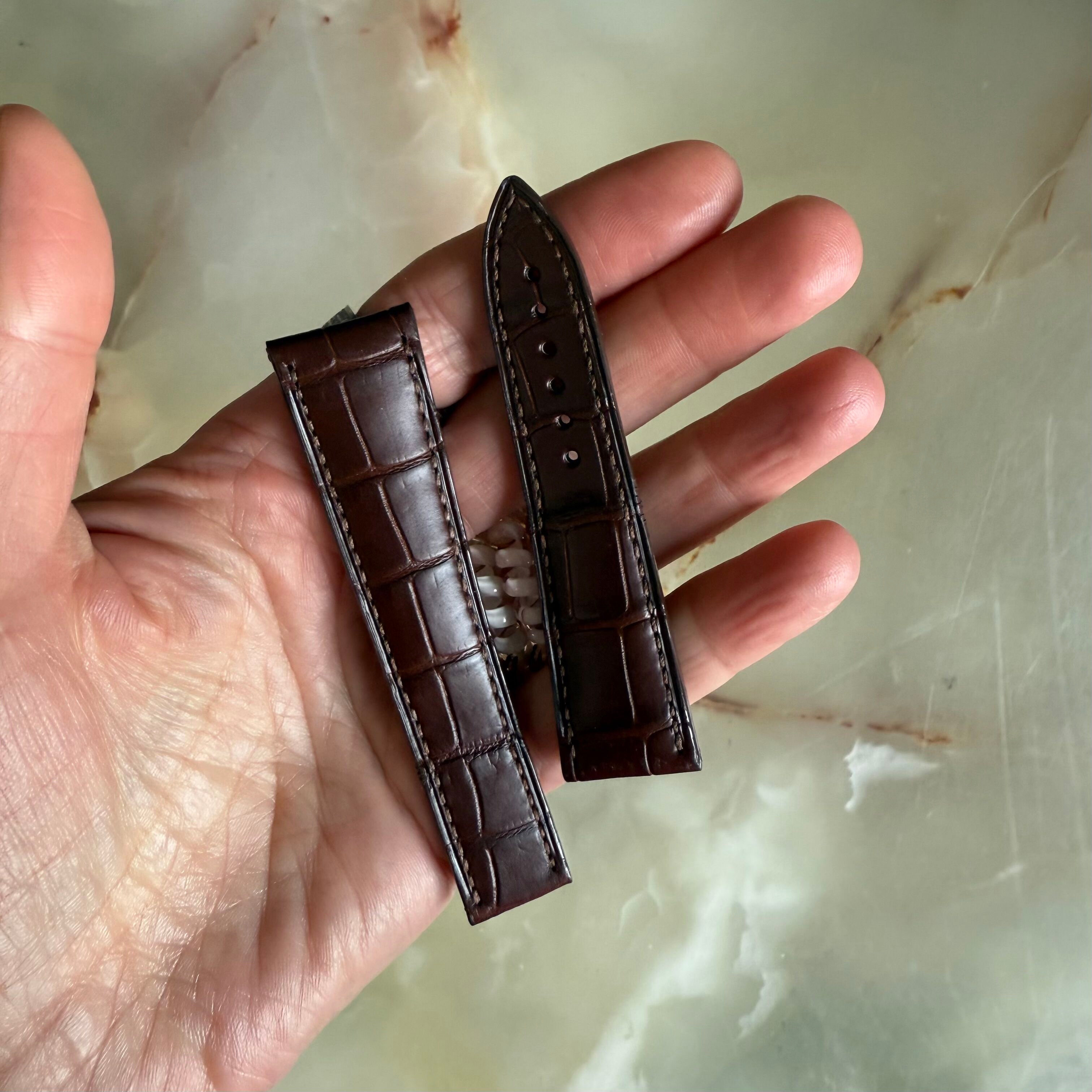 Authentic Blancpain Brown Alligator Watch Strap Band 20mm