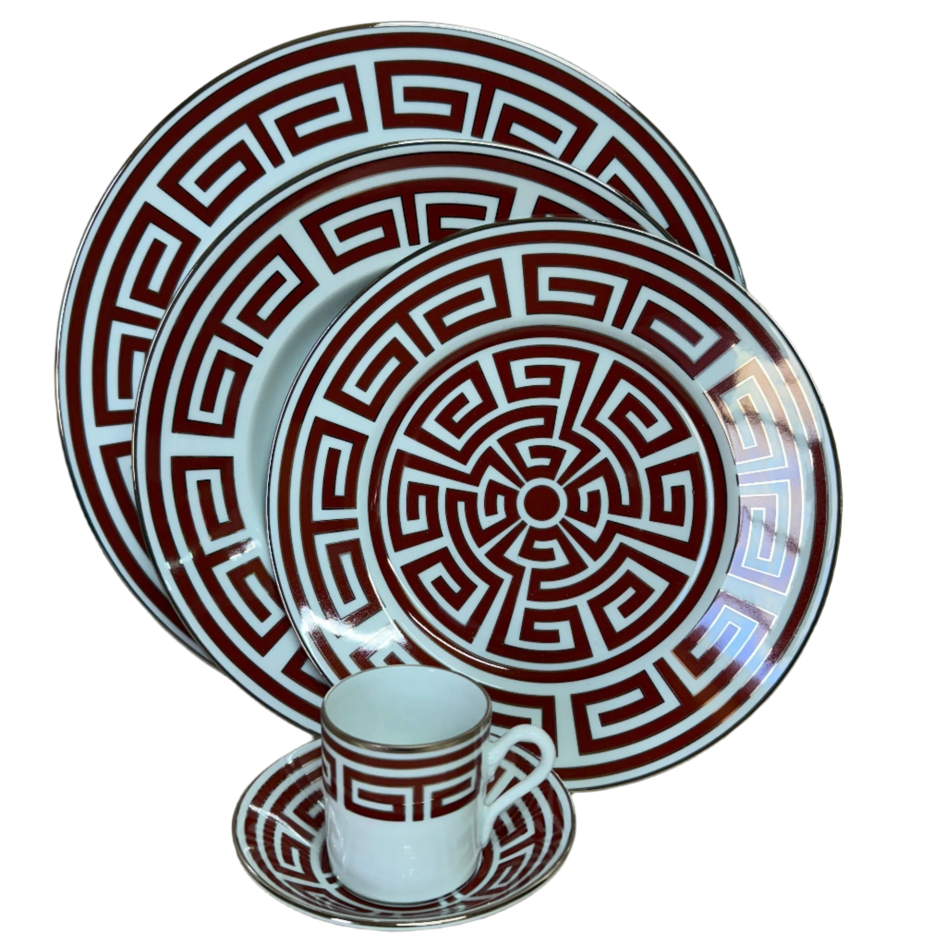 Richard Ginori Labirinto Red 5 pc Dinner Place Setting