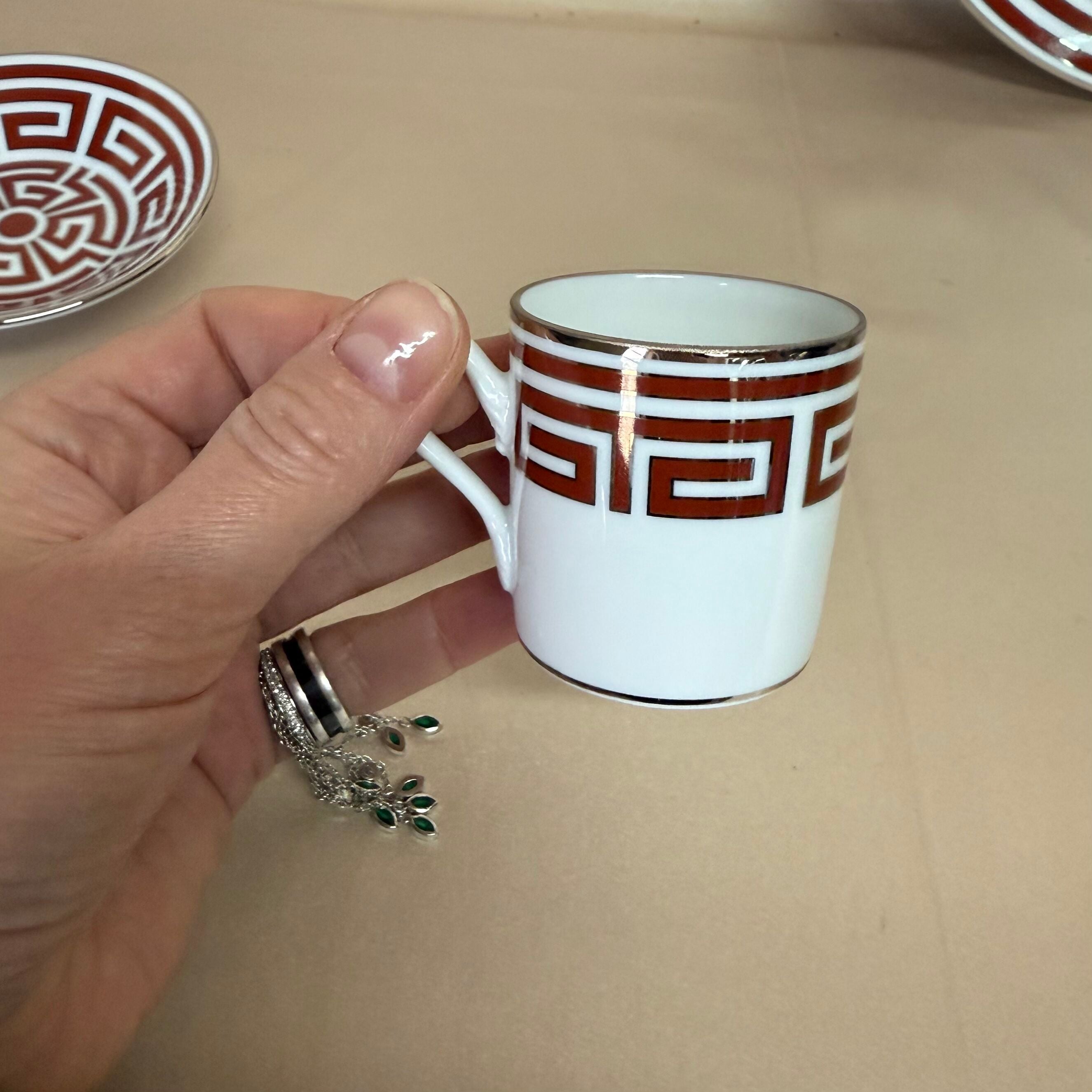 Richard Ginori Labirinto Red 5 pc Dinner Place Setting