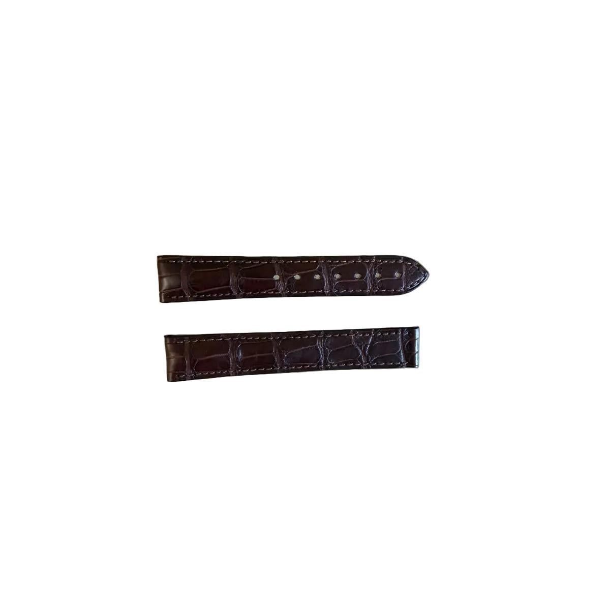 Authentic Omega Brown Crocodile Watch Strap Band 18mm 98000018