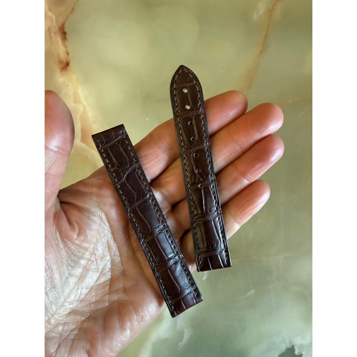 Authentic Omega Brown Crocodile Watch Strap Band 18mm 98000018