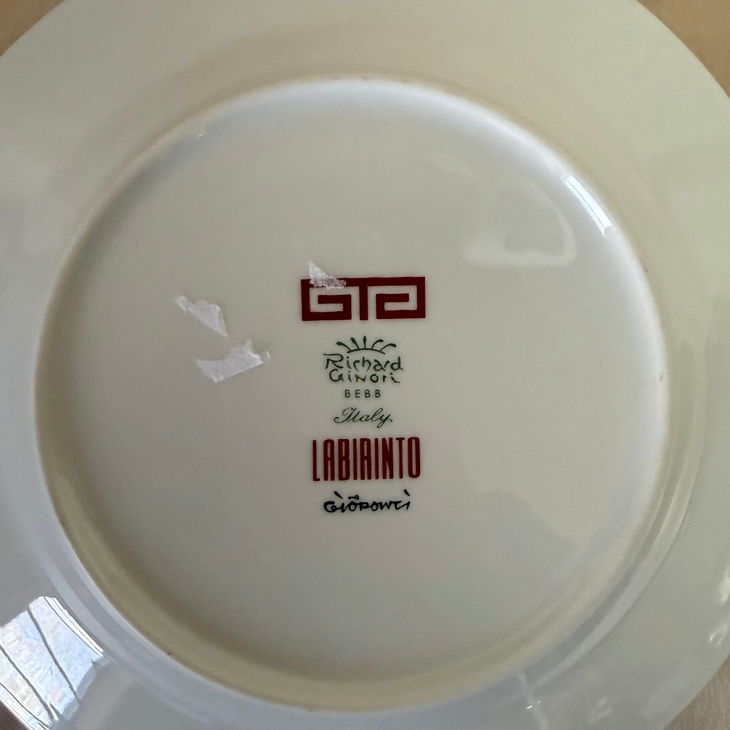 Richard Ginori Labirinto Red 5 pc Dinner Place Setting