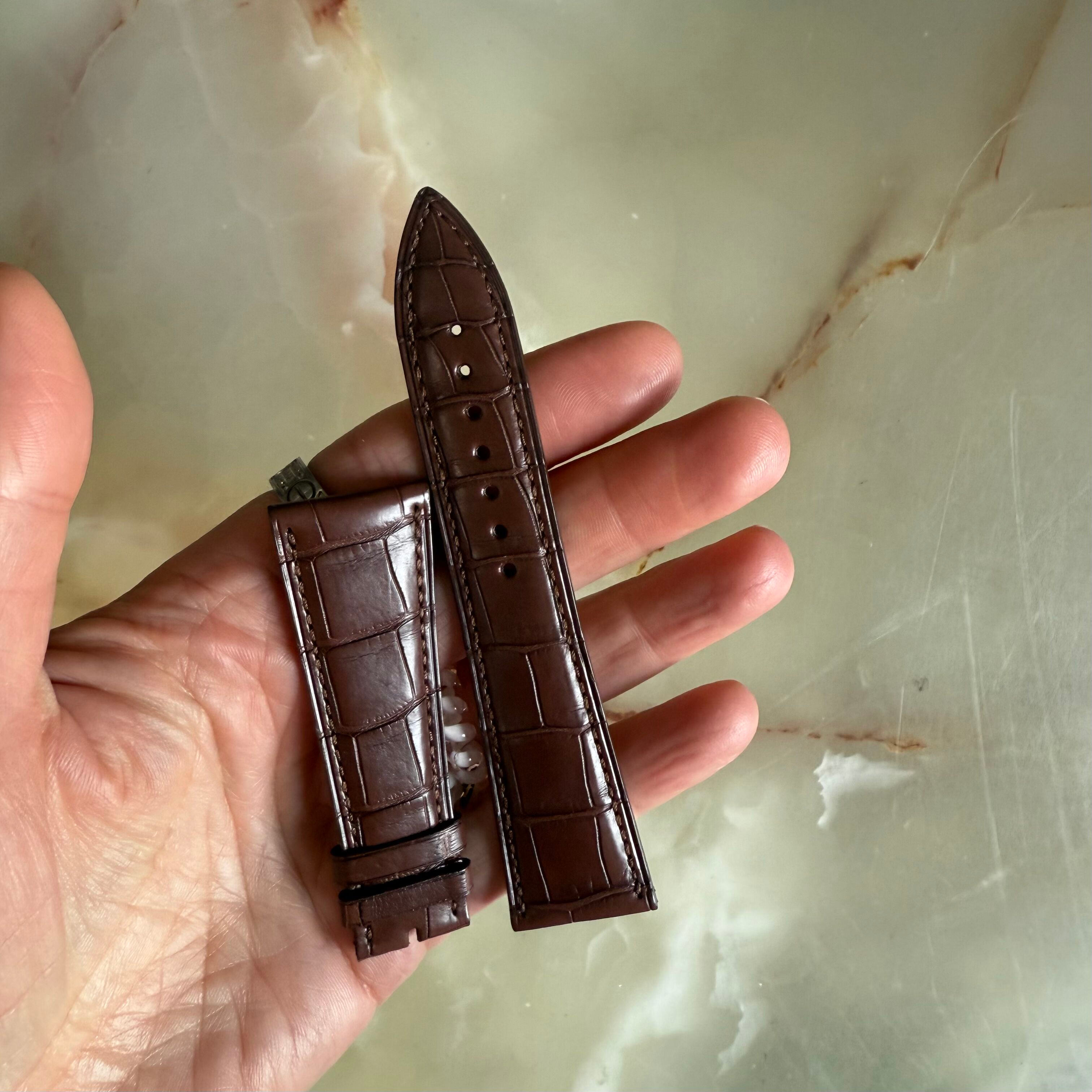 Authentic Blancpain Brown Alligator Watch Strap Band 23mm