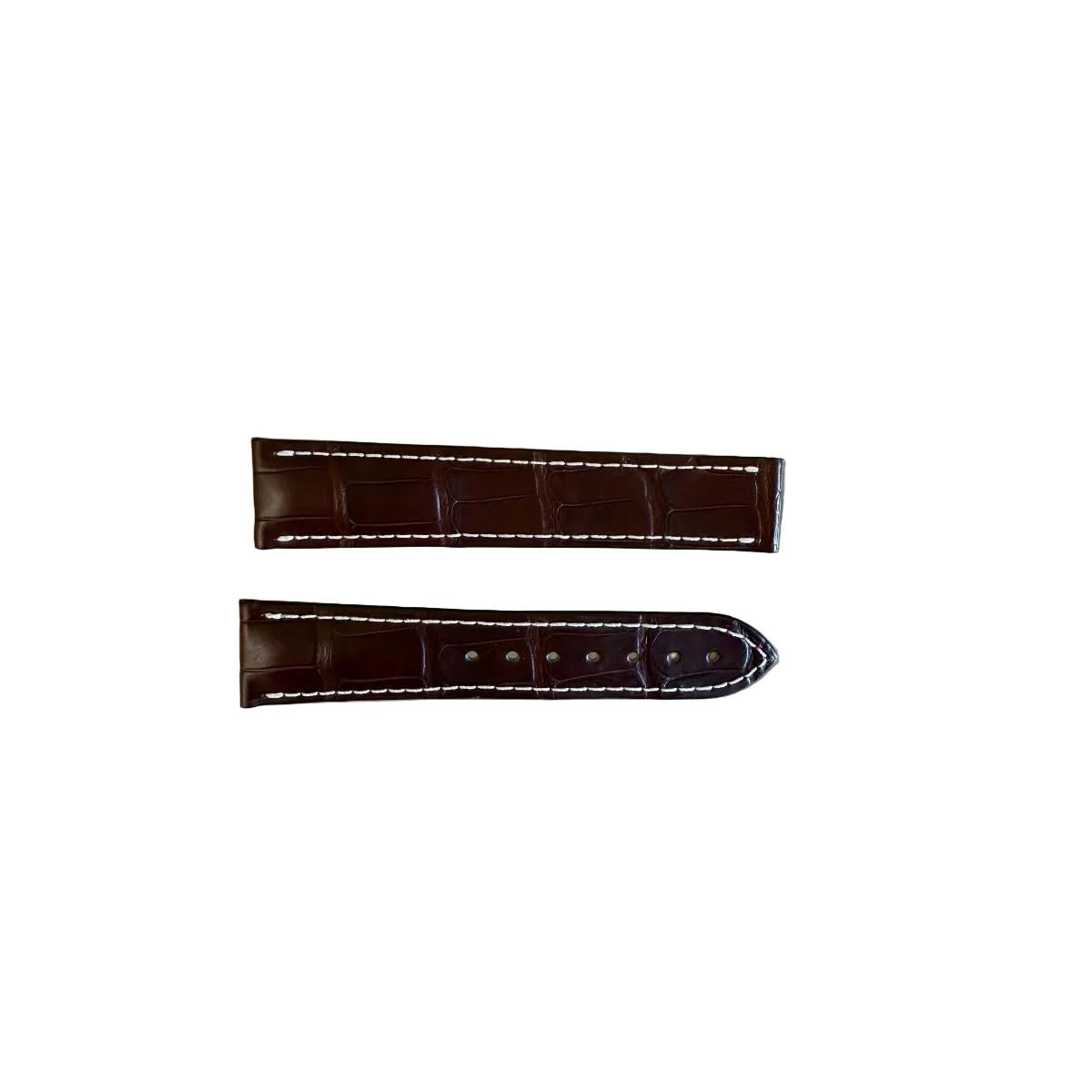 Authentic Omega Brown Crocodile Watch Strap Band 21mm 98000079