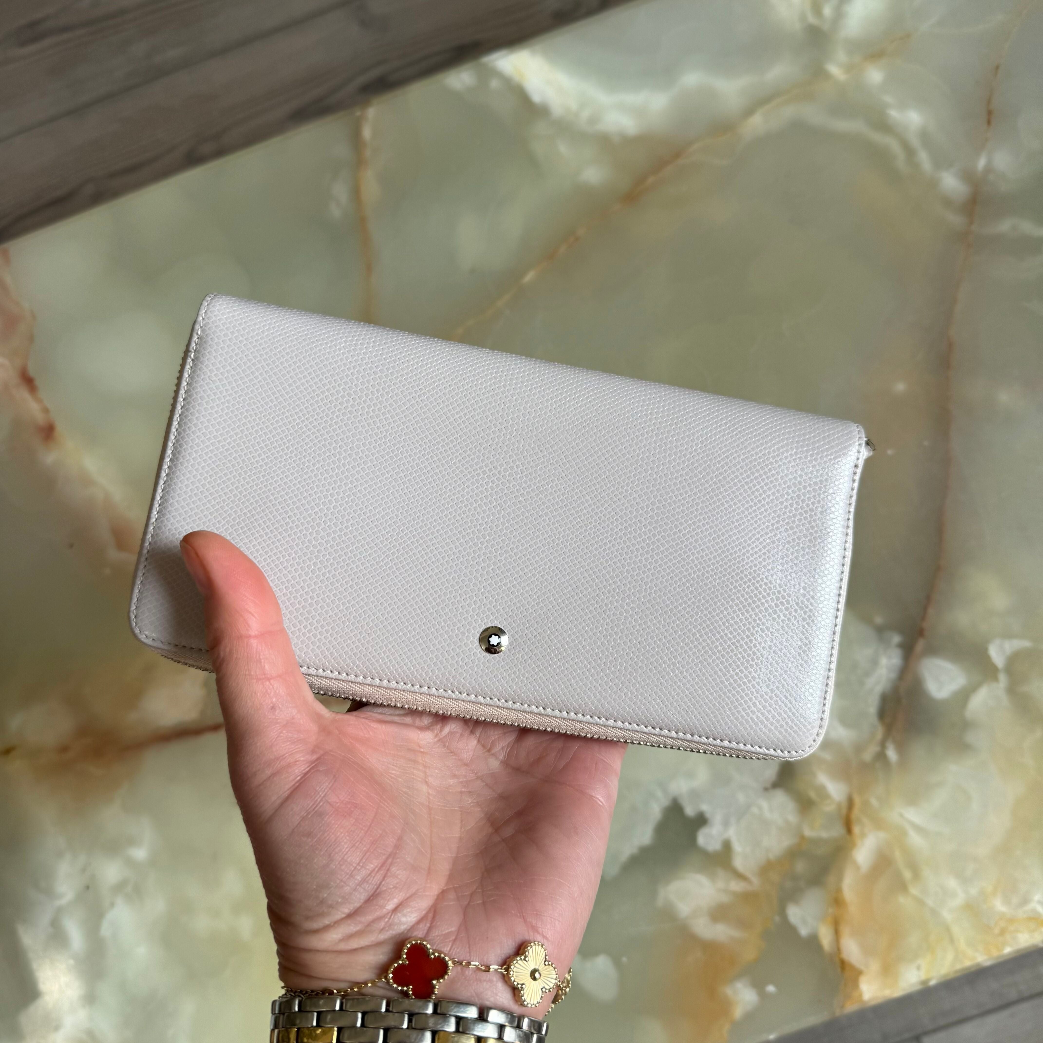 Montblanc Boheme Lavender Leather Wallet w Flap & Coin Case 106806