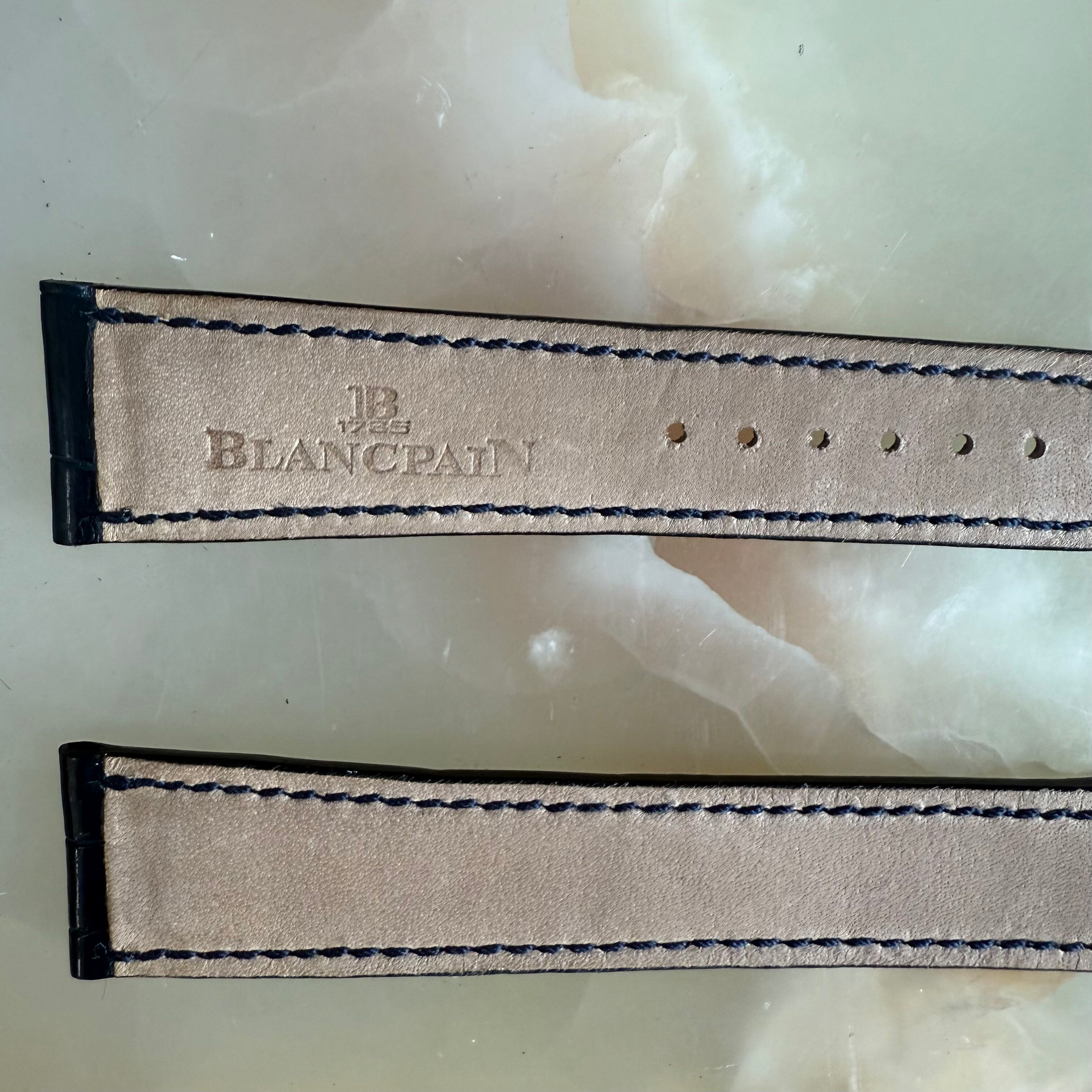 Authentic Blancpain Blue Alligator Watch Strap Band 19mm