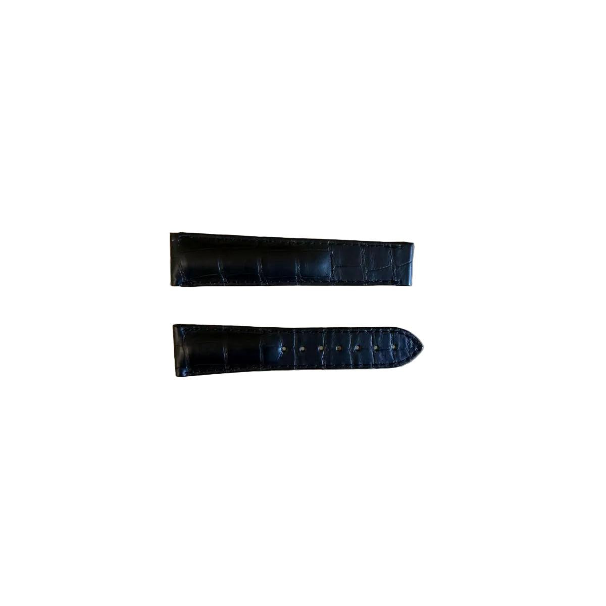 Authentic Omega Black Crocodile Watch Strap Band 22mm 98000207