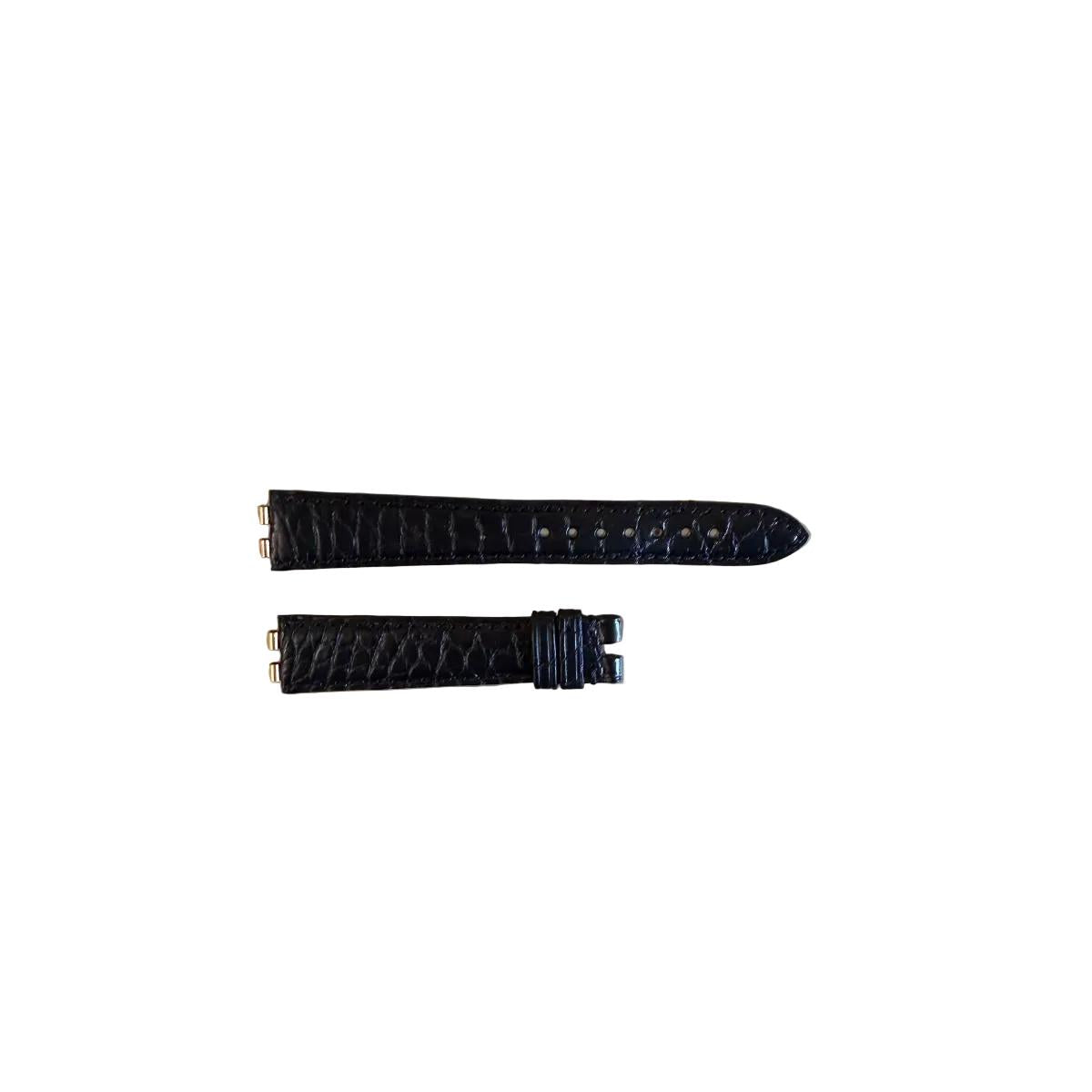 Authentic Omega Black Crocodile Watch Strap Band 17mm 97361055A