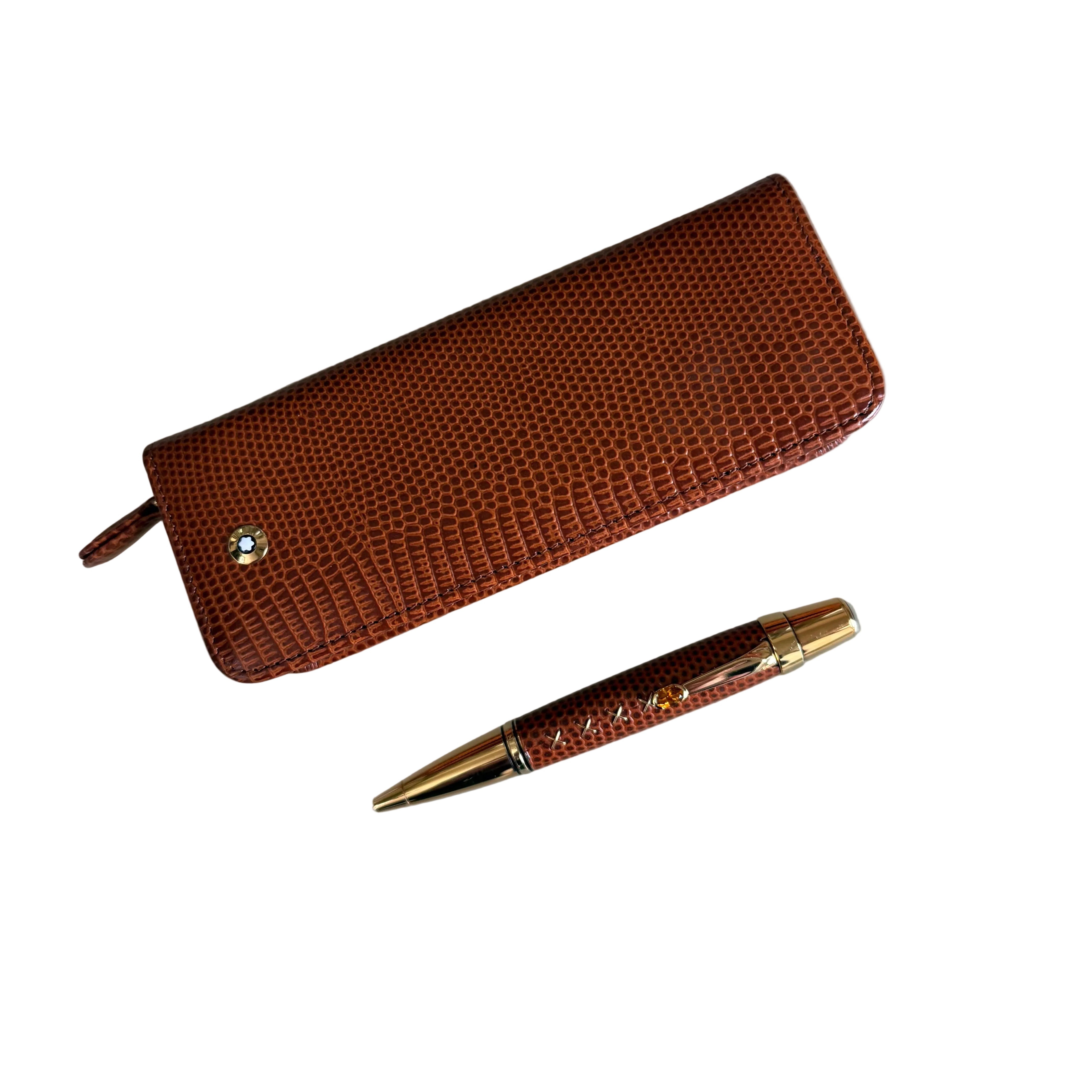 Montblanc Boheme Citrine Set Gold Plated Details Pen w Case 9922