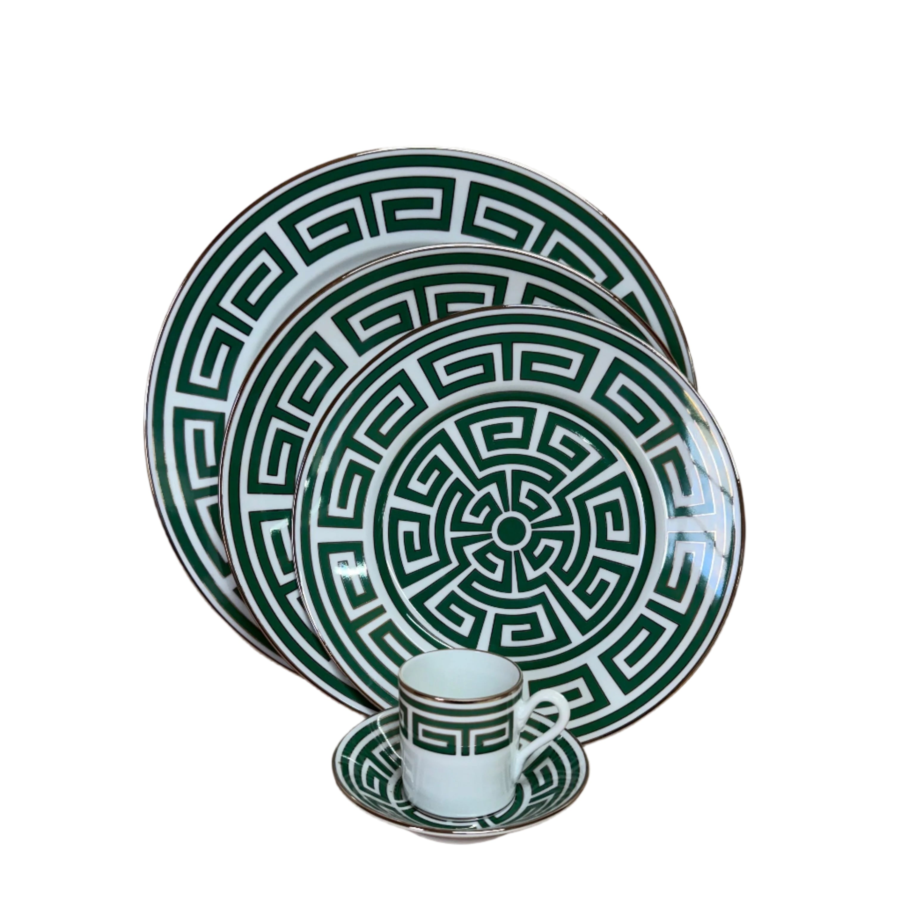 Richard Ginori Labirinto Green 5 pc Dinner Place Setting