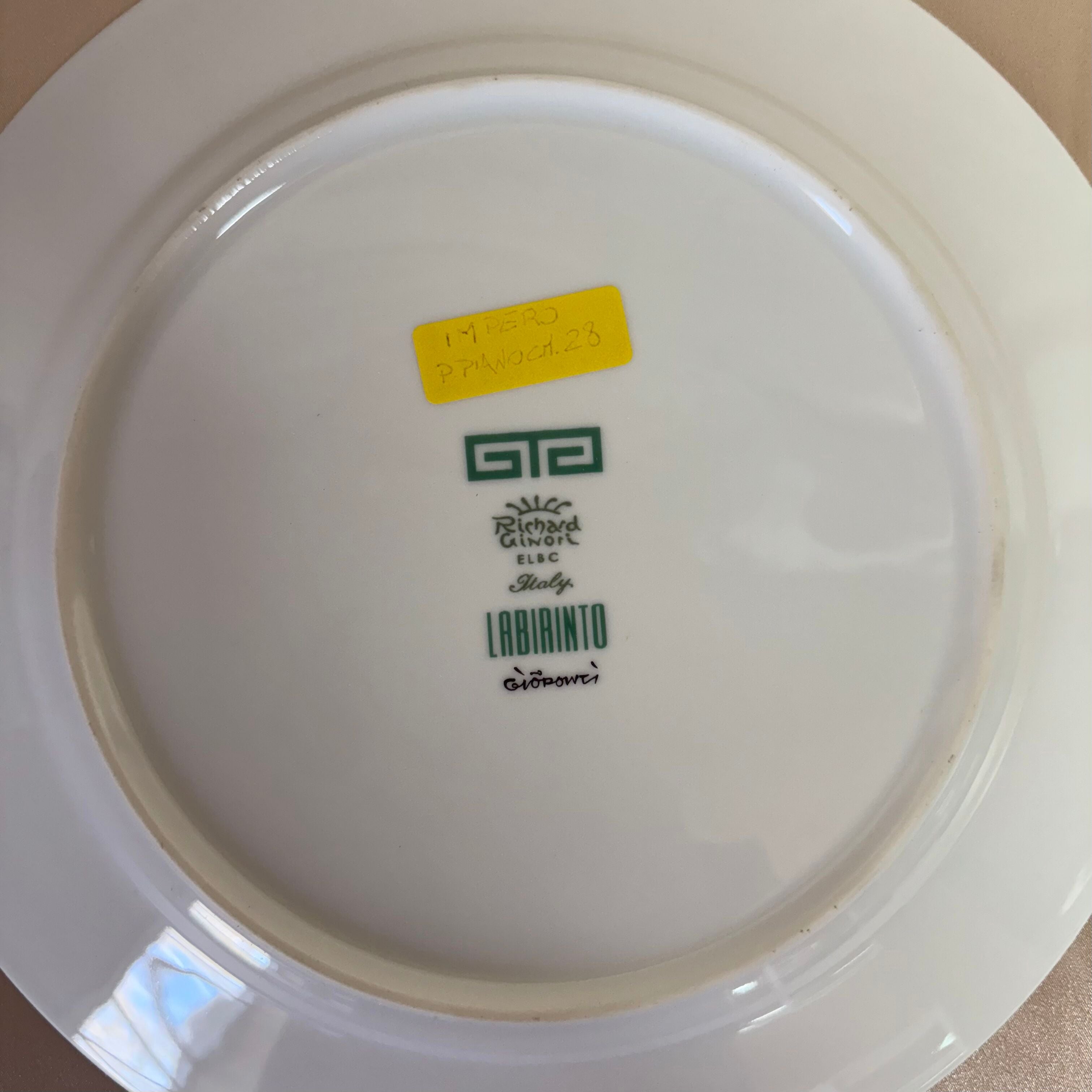 Richard Ginori Labirinto Green 5 pc Dinner Place Setting