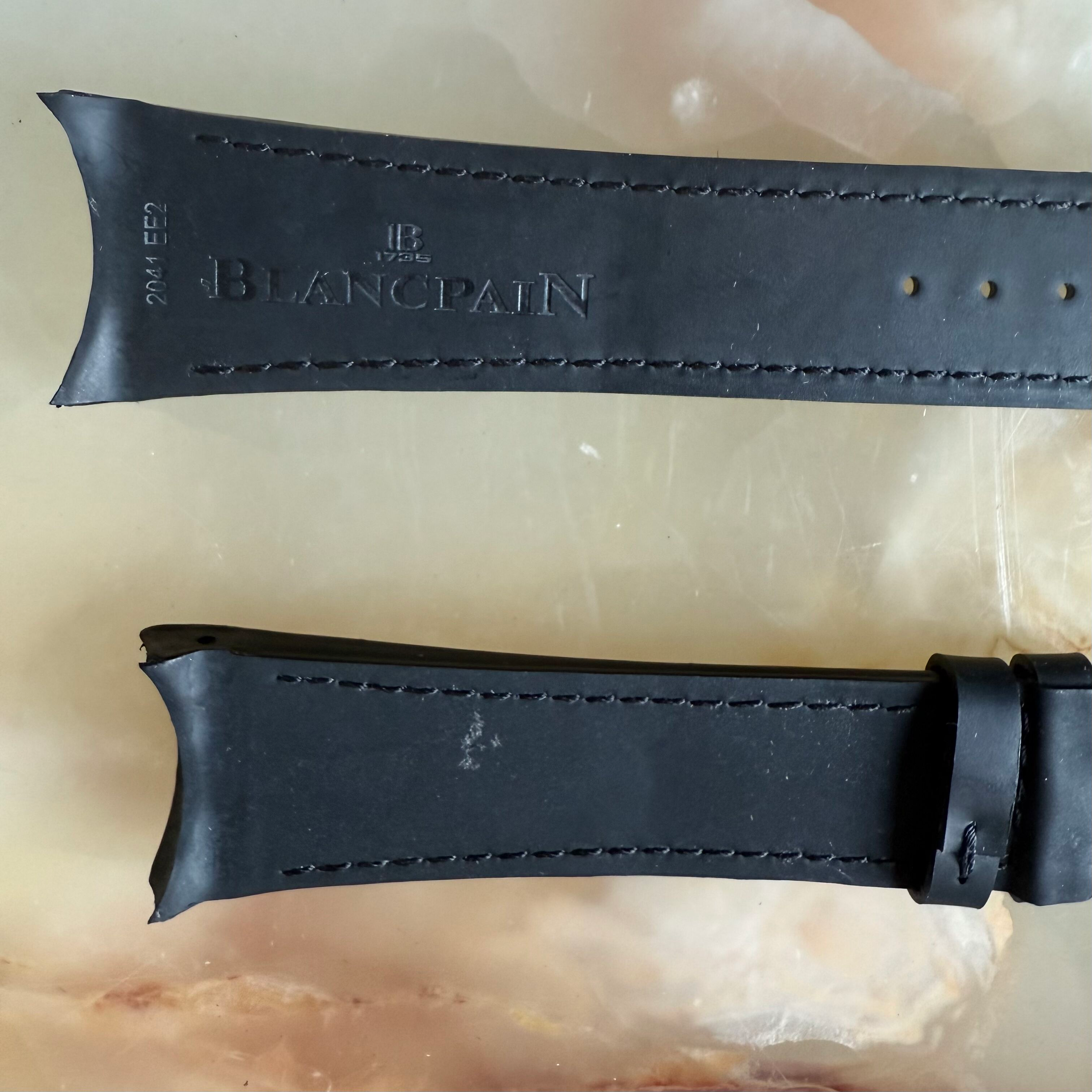 Authentic Blancpain Black Rubber Watch Strap Band 22mm 2041 EE2