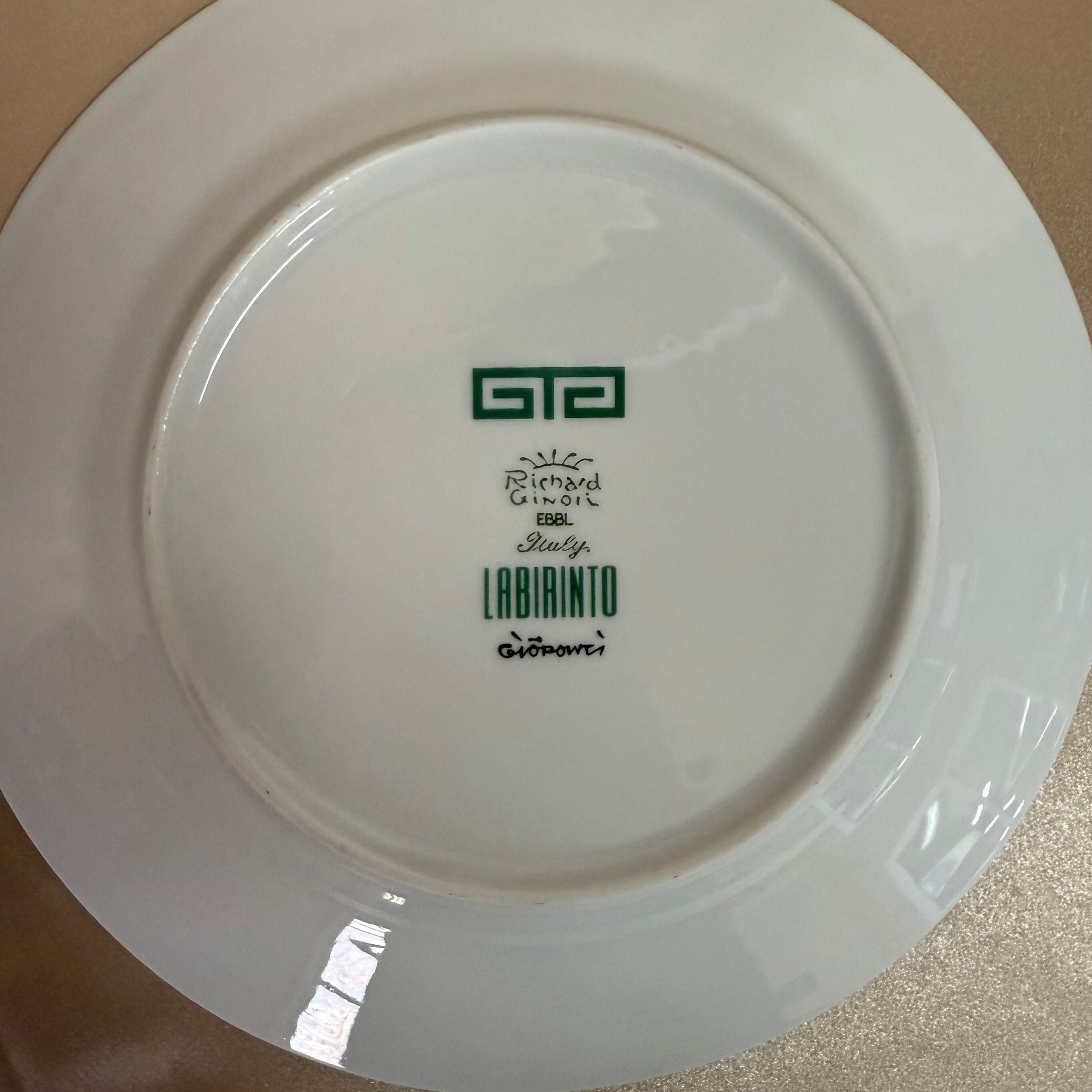 Richard Ginori Labirinto Green 5 pc Dinner Place Setting