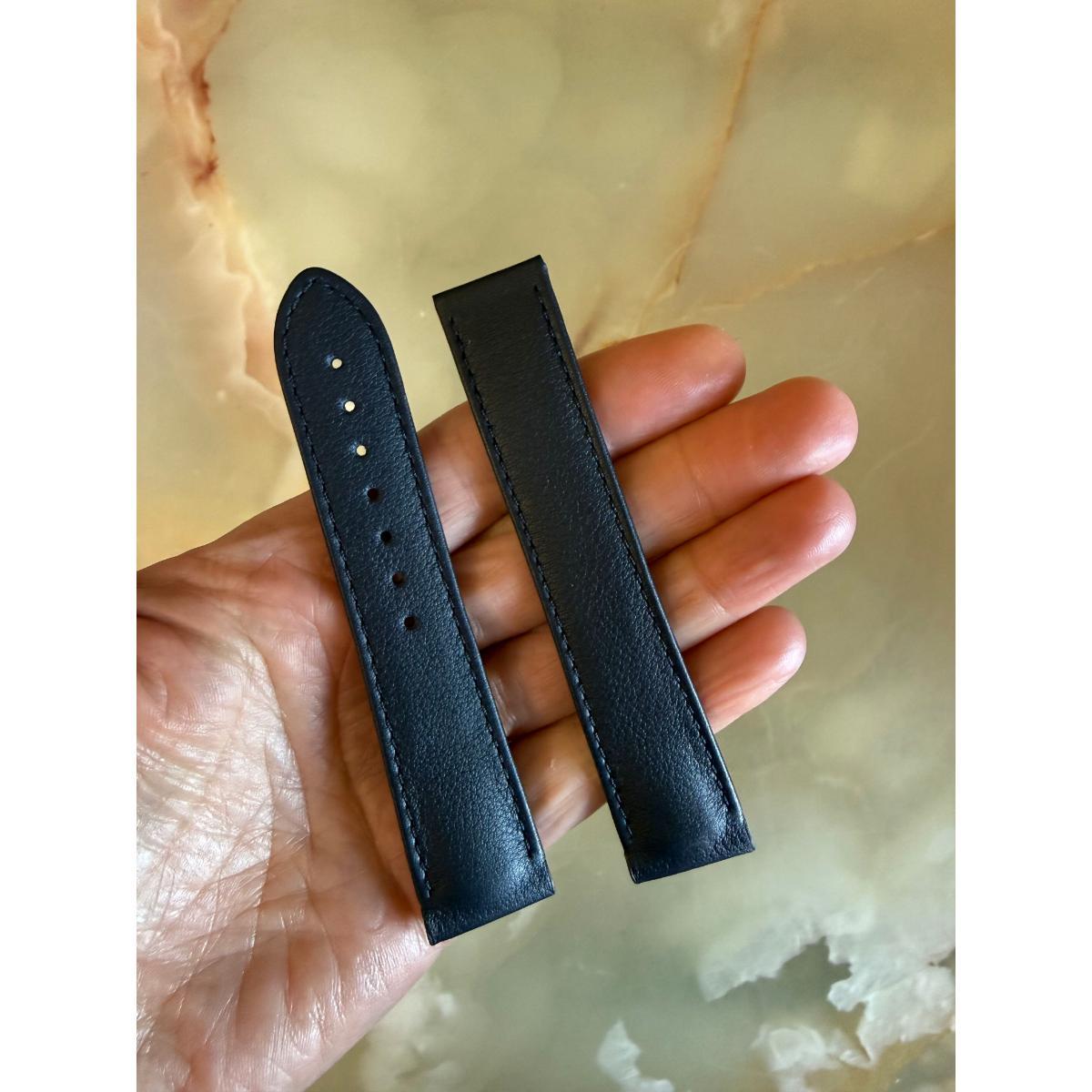 Authentic Omega Blue Leather Watch Strap Band 21mm CUZ014883