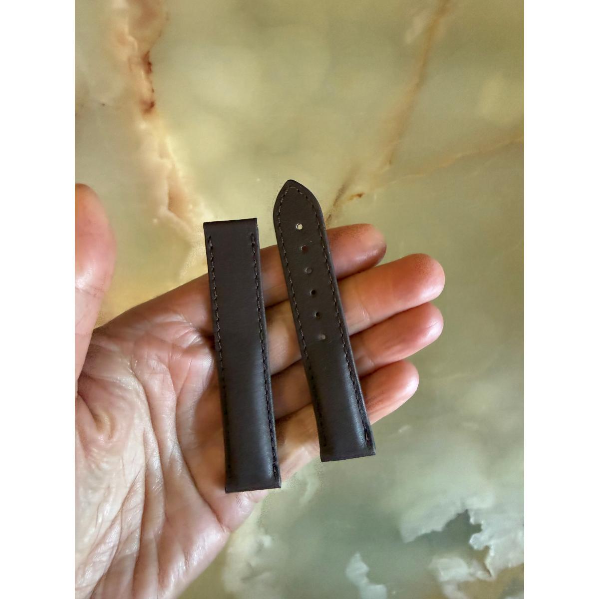Authentic Omega Brown Leather Watch Strap Band 17mm 98000156