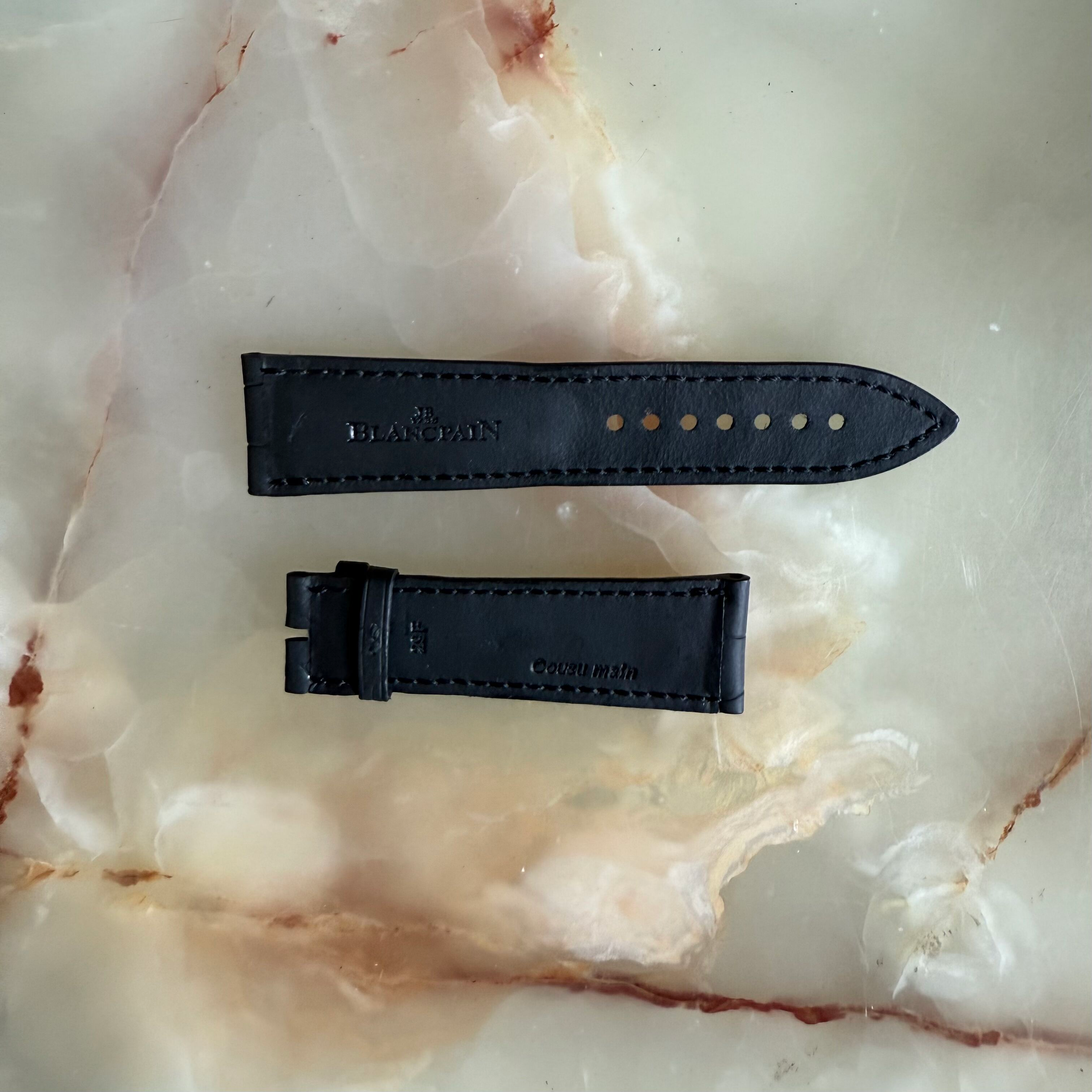 Authentic Blancpain Black Alligator Watch Strap Band 23mm