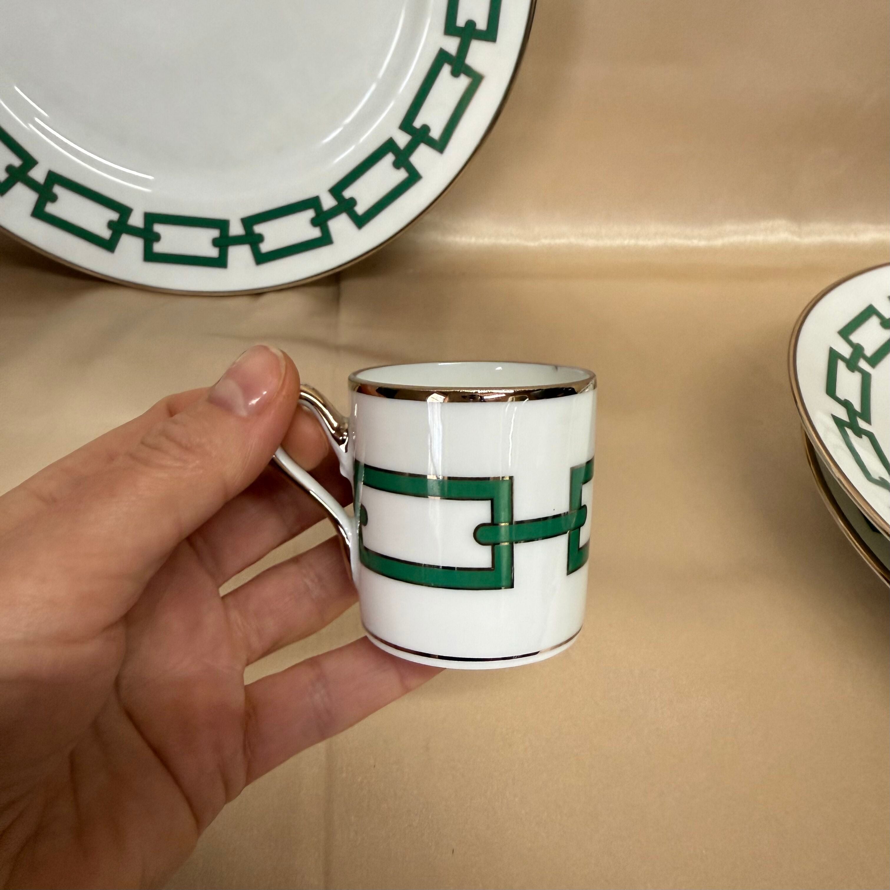 Richard Ginori Catene Green 5 pc Dinner Place Setting