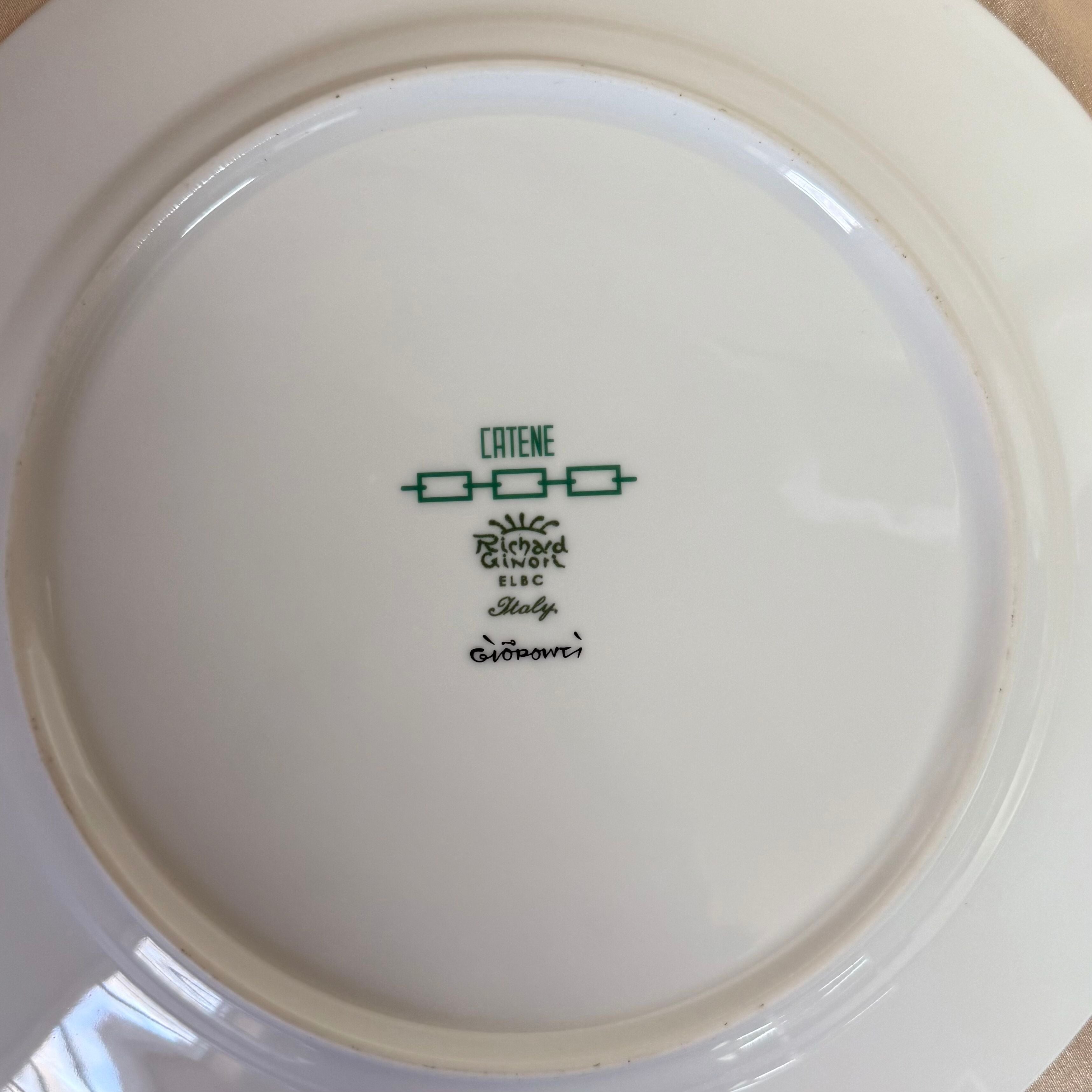 Richard Ginori Catene Green 5 pc Dinner Place Setting