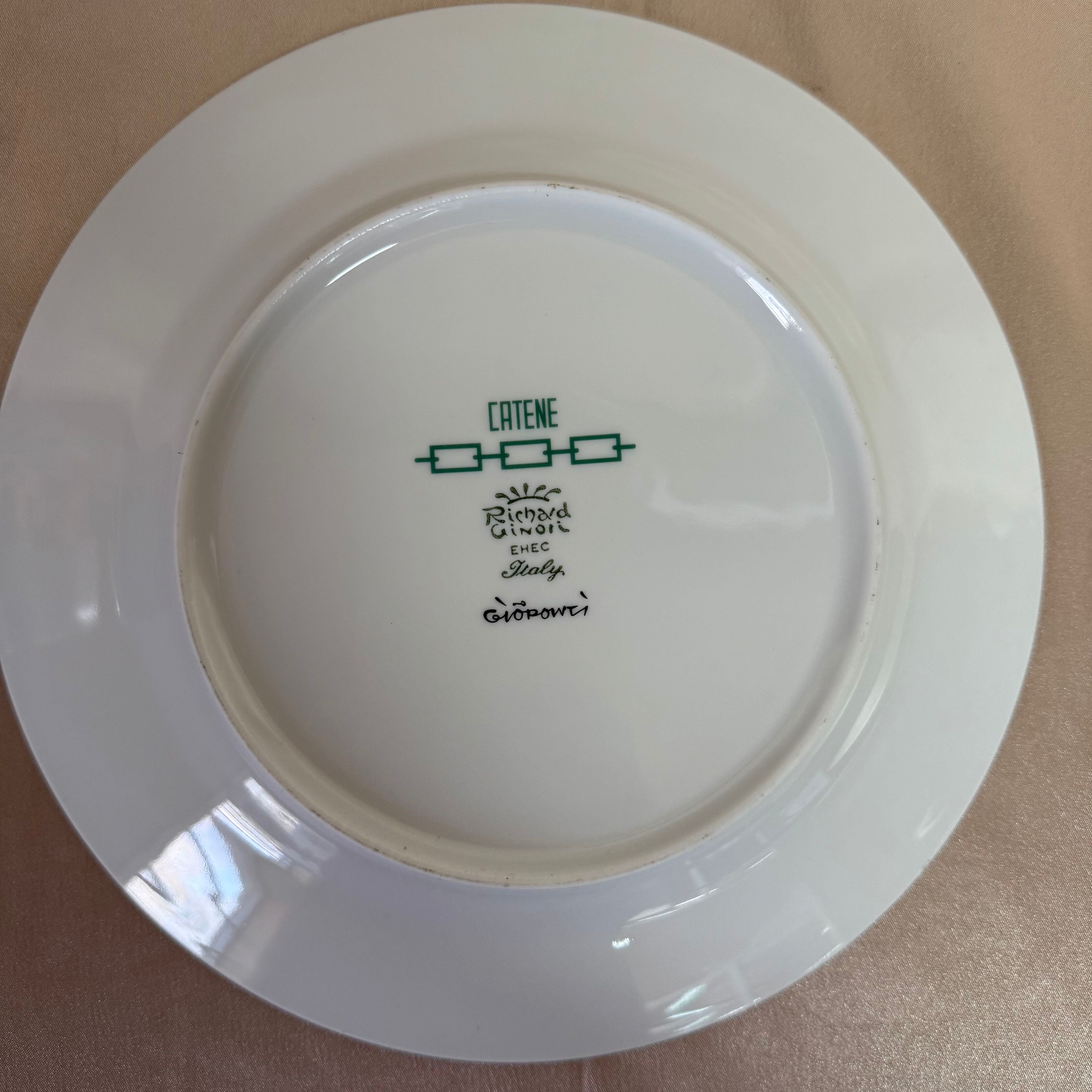 Richard Ginori Catene Green 5 pc Dinner Place Setting