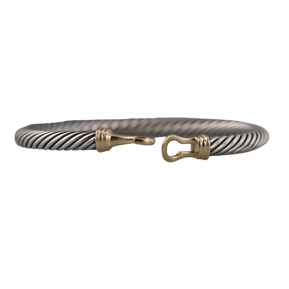 Classic David Yurman Cable Buckle Bracelet Sterling Silver Gold