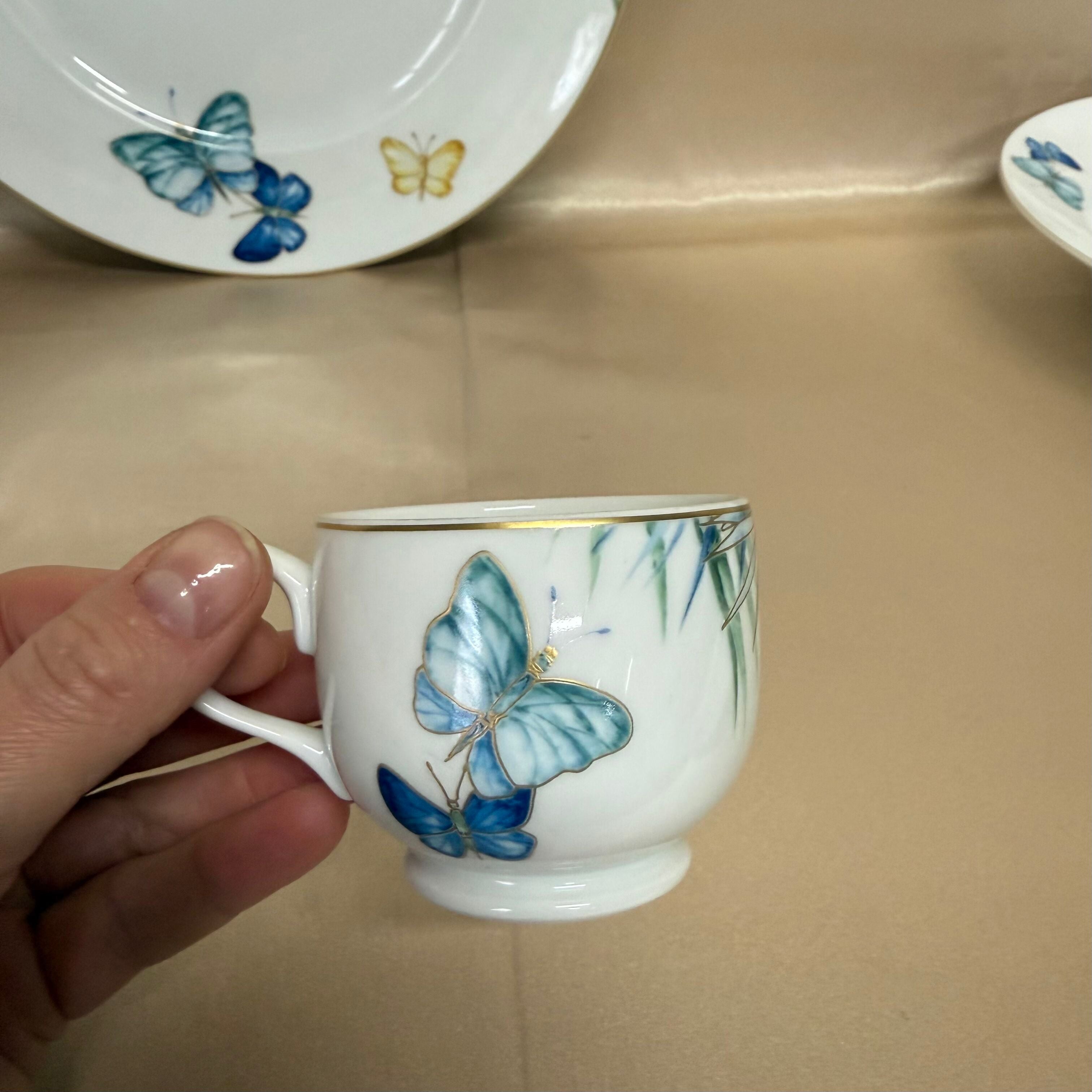 Lalique Papillons De Limoges 5 pc Dinner Place Setting