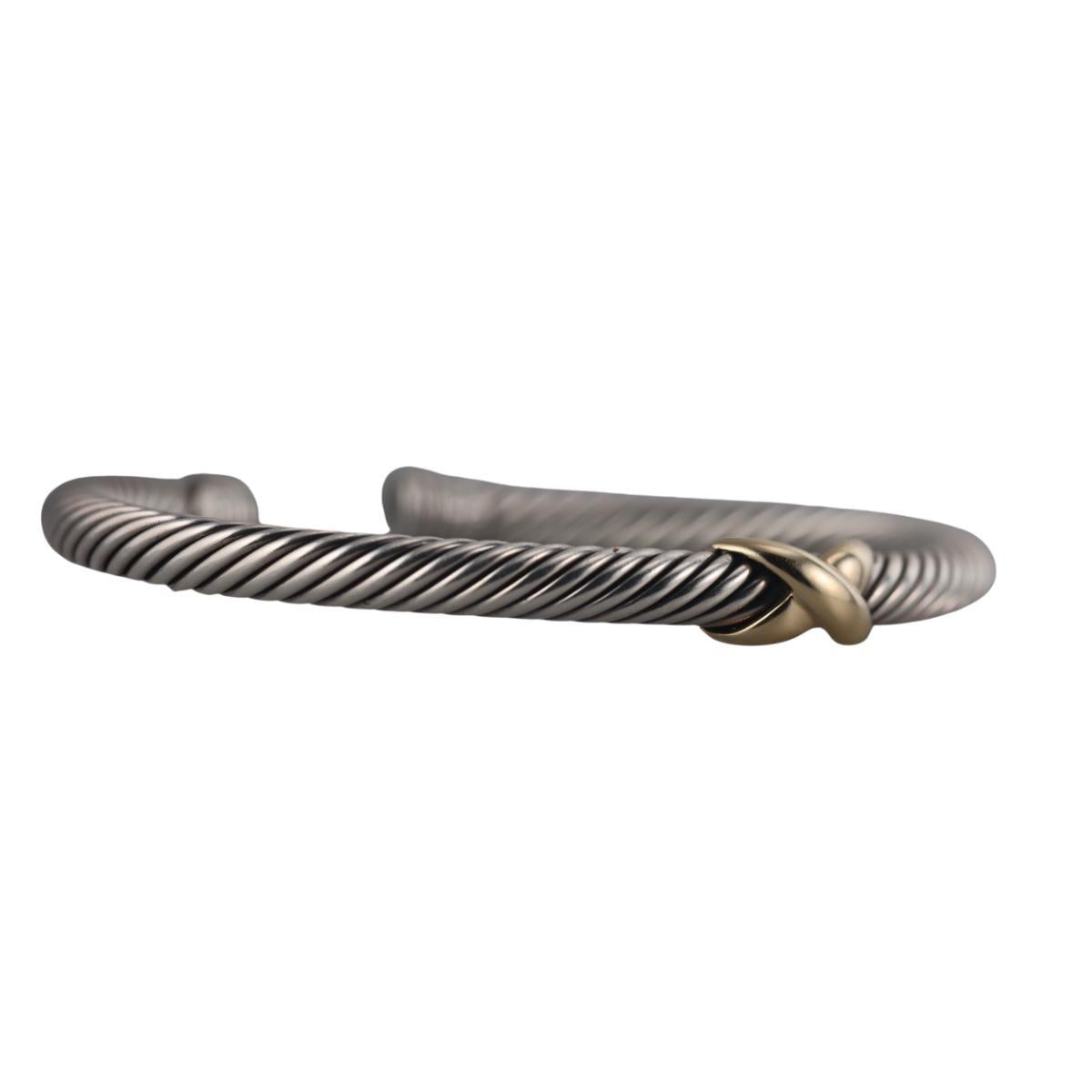 David Yurman Cable Flex X Sterling 14k Gold Bracelet