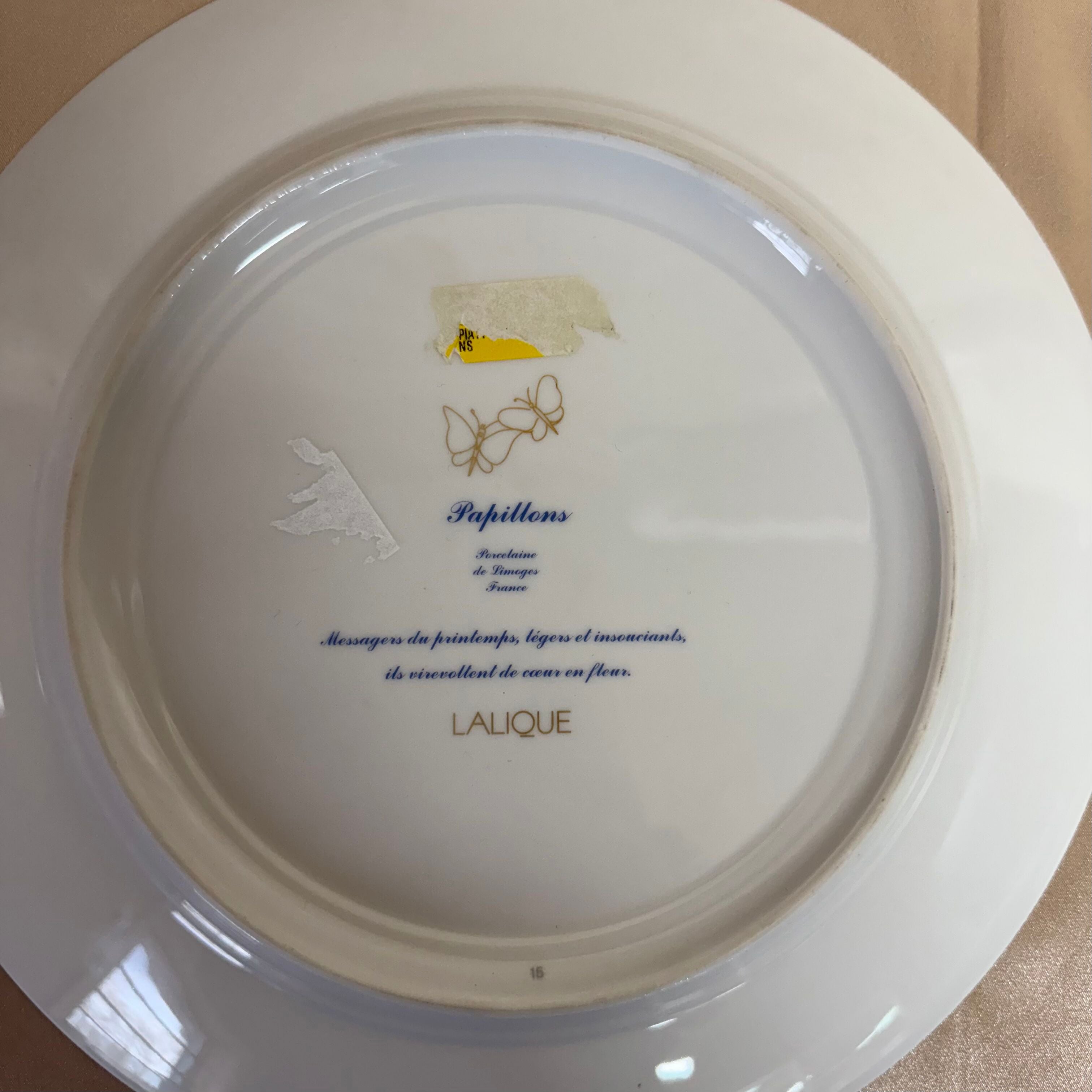 Lalique Papillons De Limoges 5 pc Dinner Place Setting