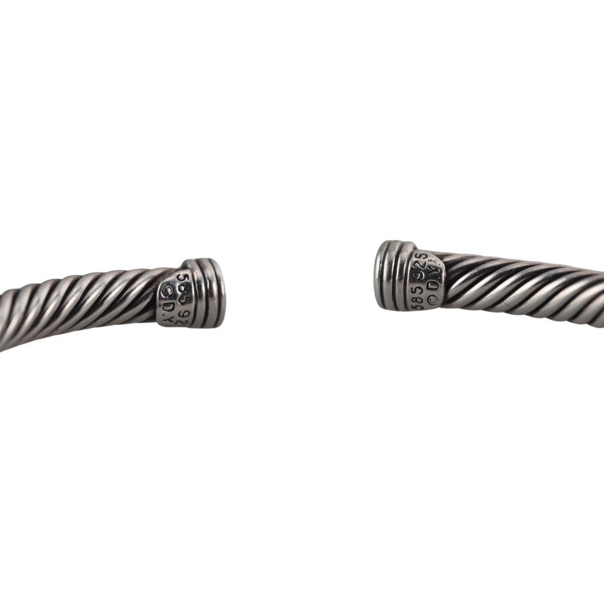David Yurman Cable Flex X Sterling 14k Gold Bracelet