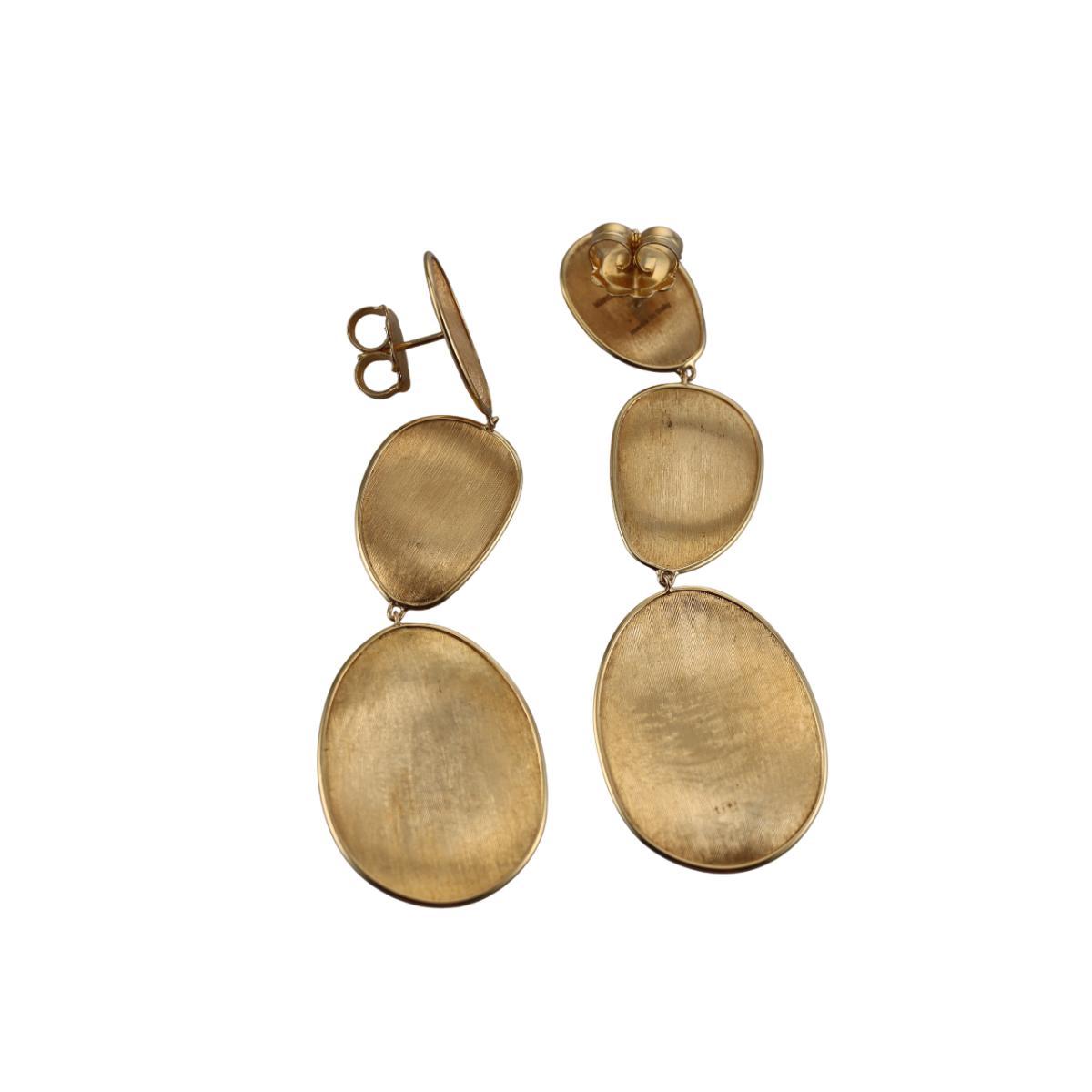 Marco Bicego Lunaria 18K Gold Three-Drop Earrings