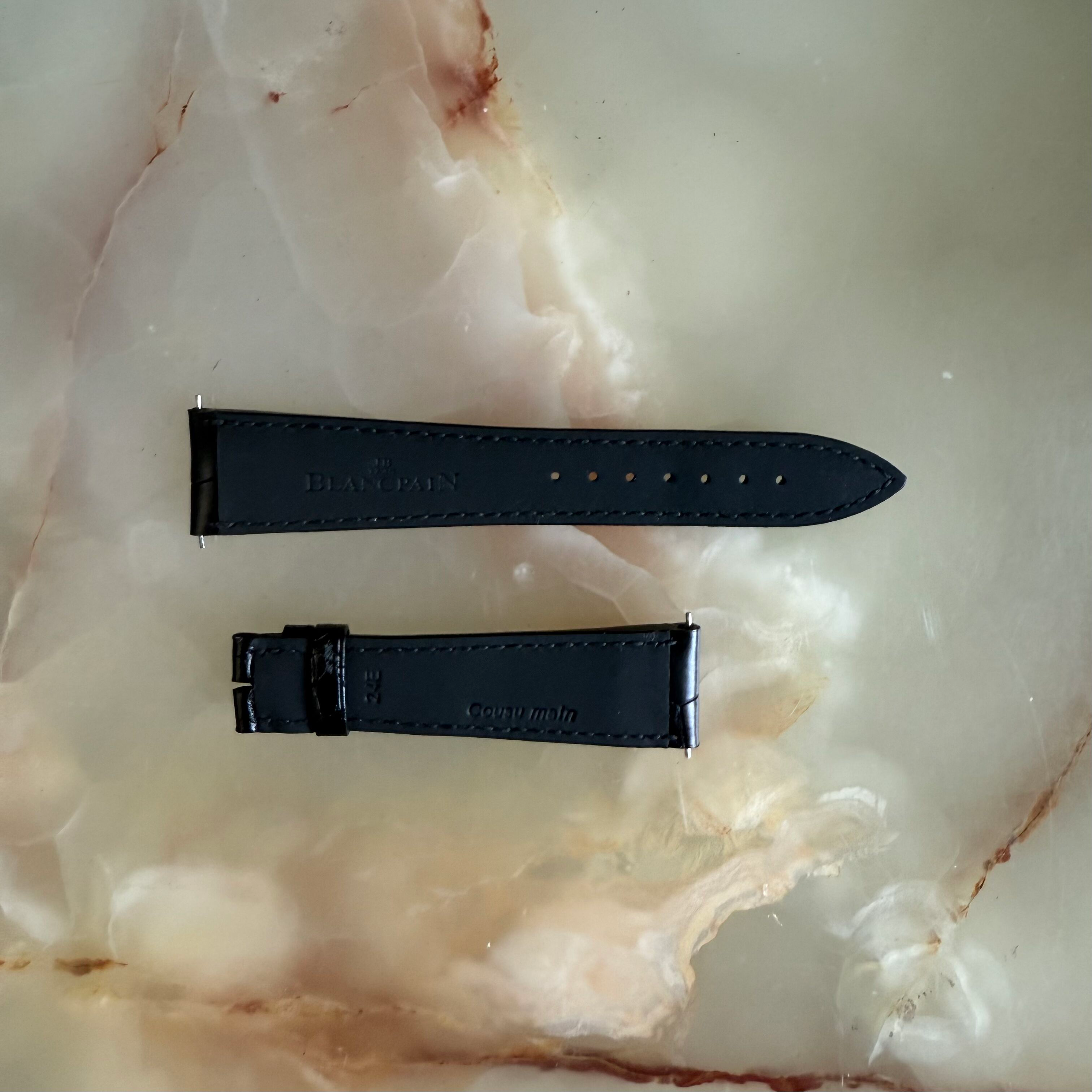 Authentic Blancpain Black Alligator Watch Strap Band 20mm