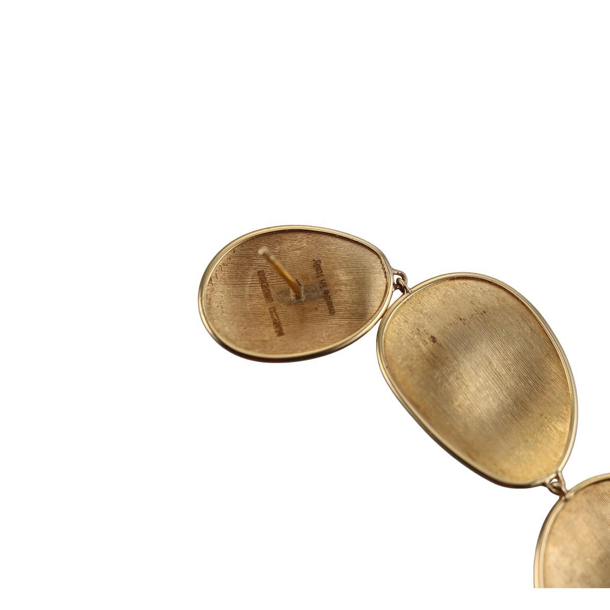 Marco Bicego Lunaria 18K Gold Three-Drop Earrings